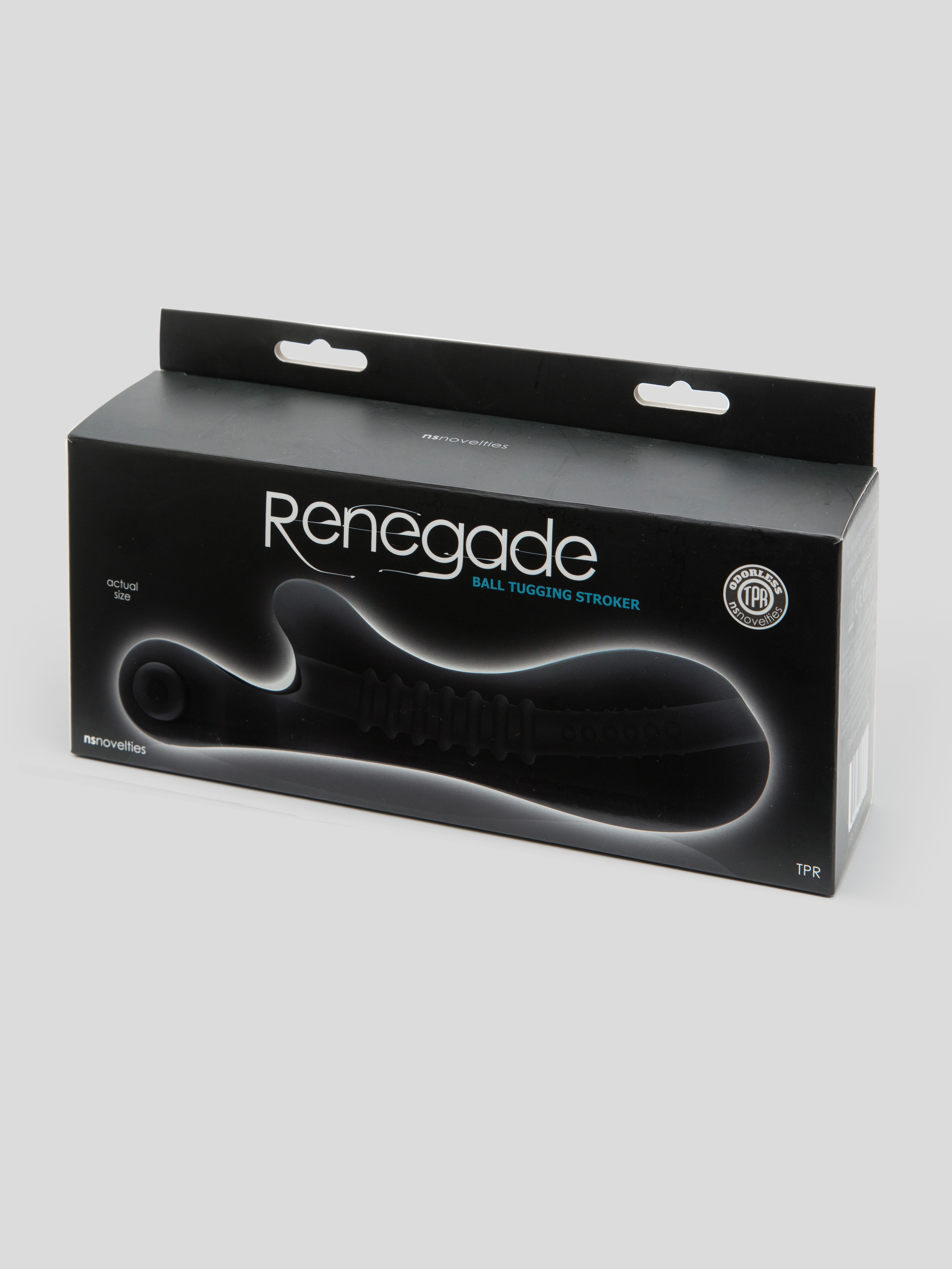 Renegade Ball Tugging Vibrating Male Stroker, Black, hi-res