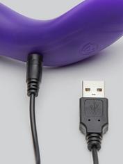 Lovehoney Clitoral Caress USB Rechargeable Clitoral Vibrator, Purple, hi-res