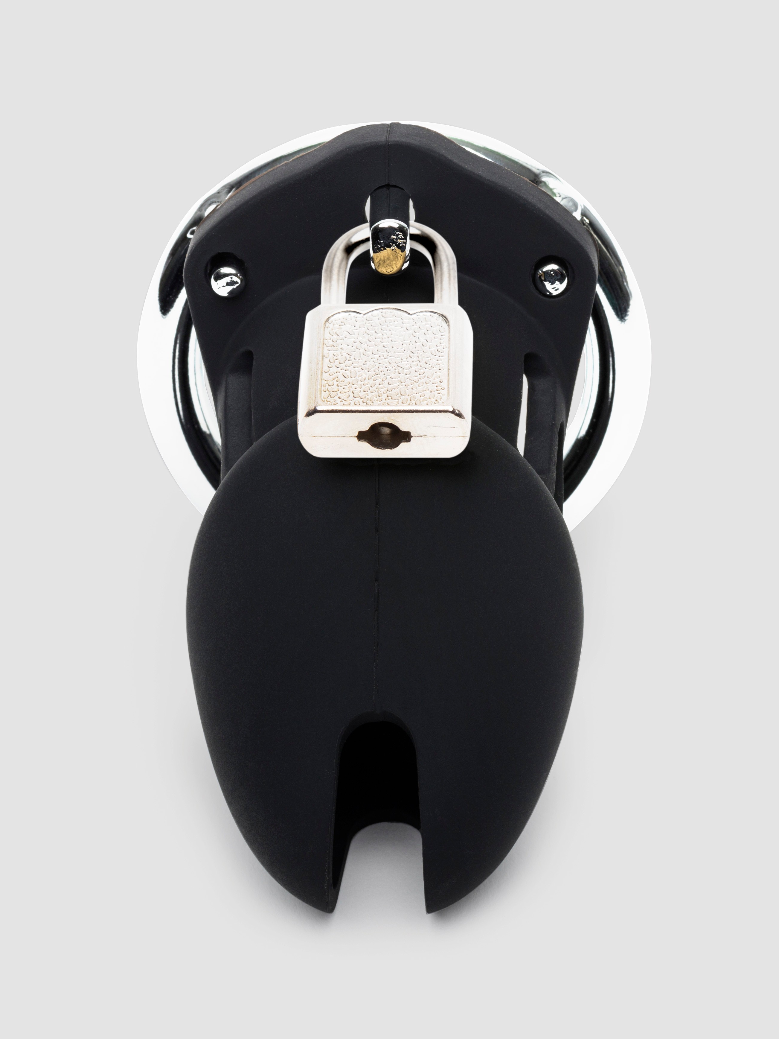 DOMINIX Deluxe Silicone Short Cock Cage 3.5 Inch, Black, hi-res