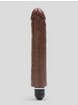 King Cock Whisper Quiet Realistic Dildo Vibrator 10 Inch, Flesh Brown, hi-res