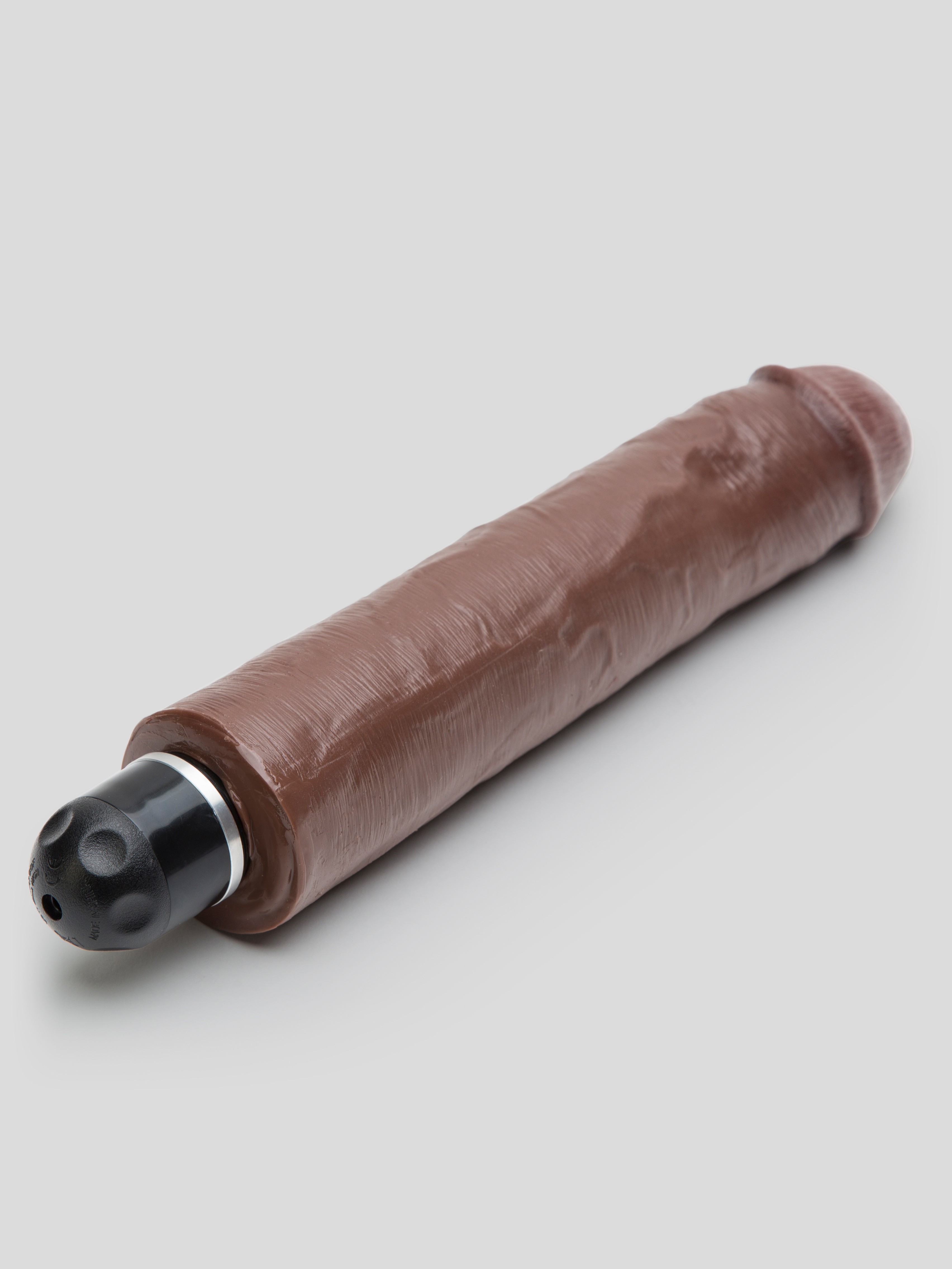 King Cock Whisper Quiet Realistic Dildo Vibrator 10 Inch, Flesh Brown, hi-res