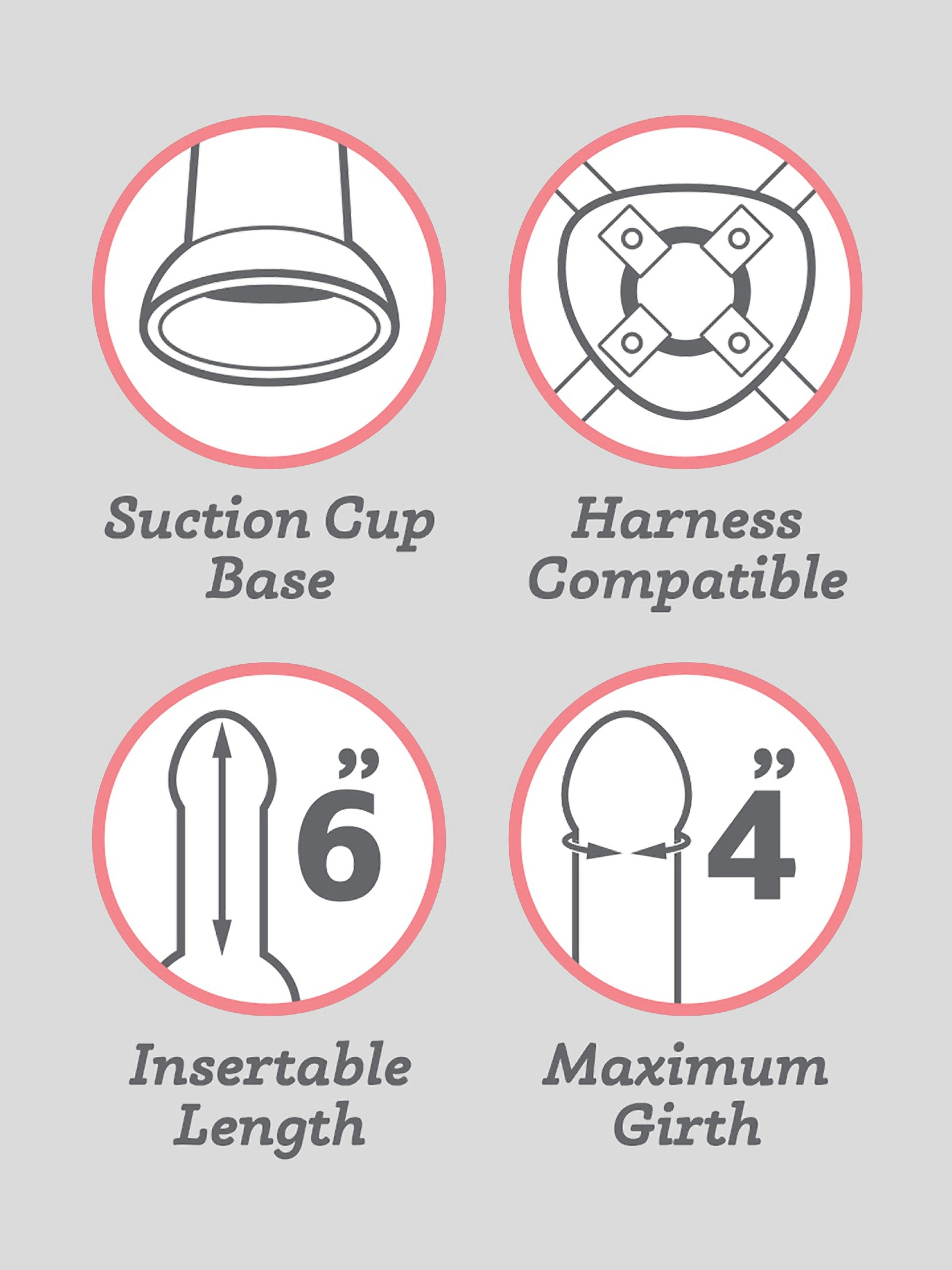 Lifelike Lover Basic Slimline Realistic Anal Dildo 6 Inch, Flesh Pink, hi-res