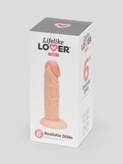 Lifelike Lover Basic Realistic Suction Cup Dildo 6 Inch, Flesh Pink, hi-res