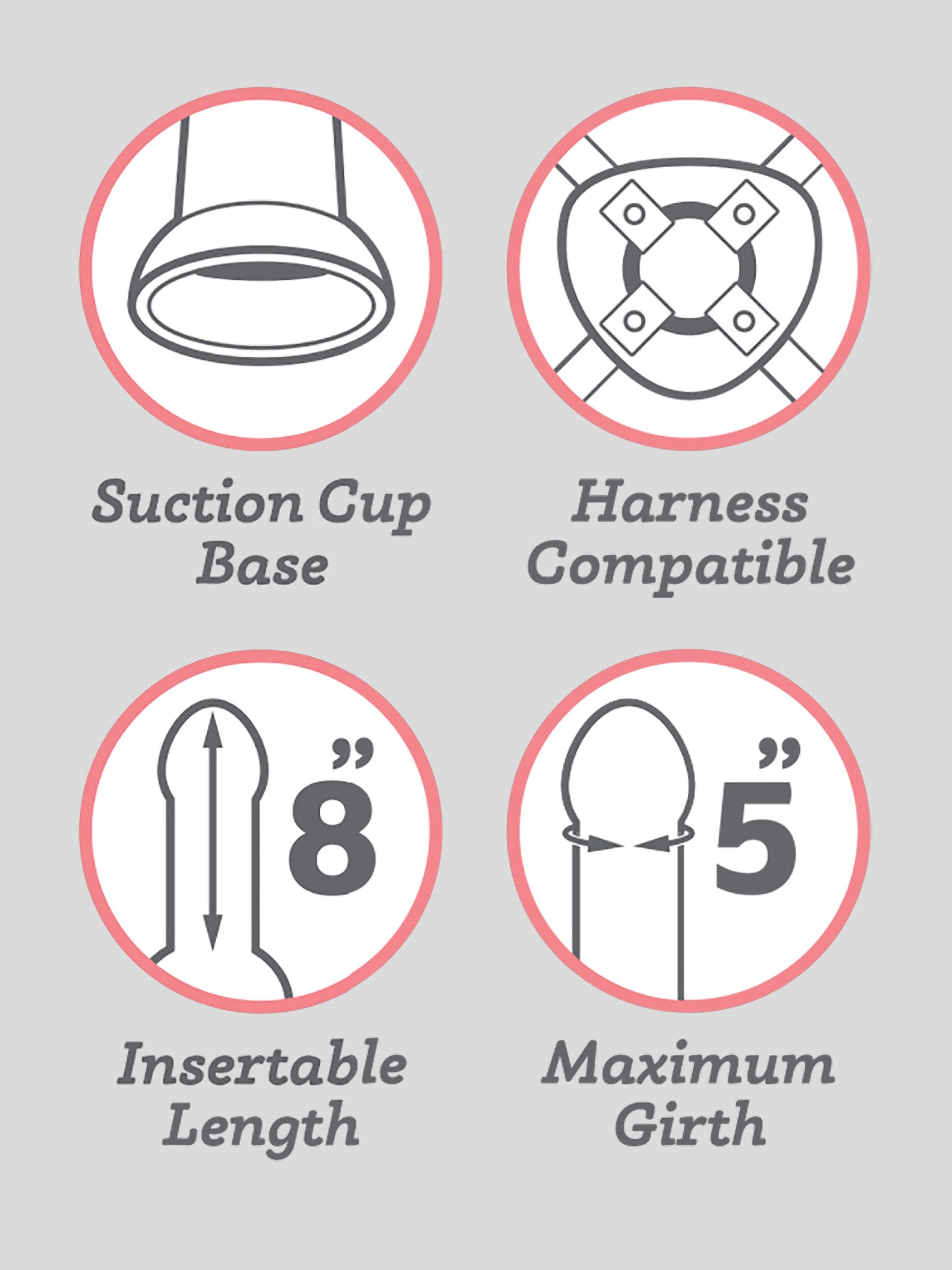 Lifelike Lover Basic Realistic Suction Cup Dildo 8 Inch, Flesh Pink, hi-res