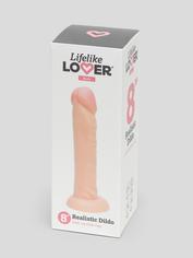 Lifelike Lover Basic Realistic Suction Cup Dildo 8 Inch, Flesh Pink, hi-res