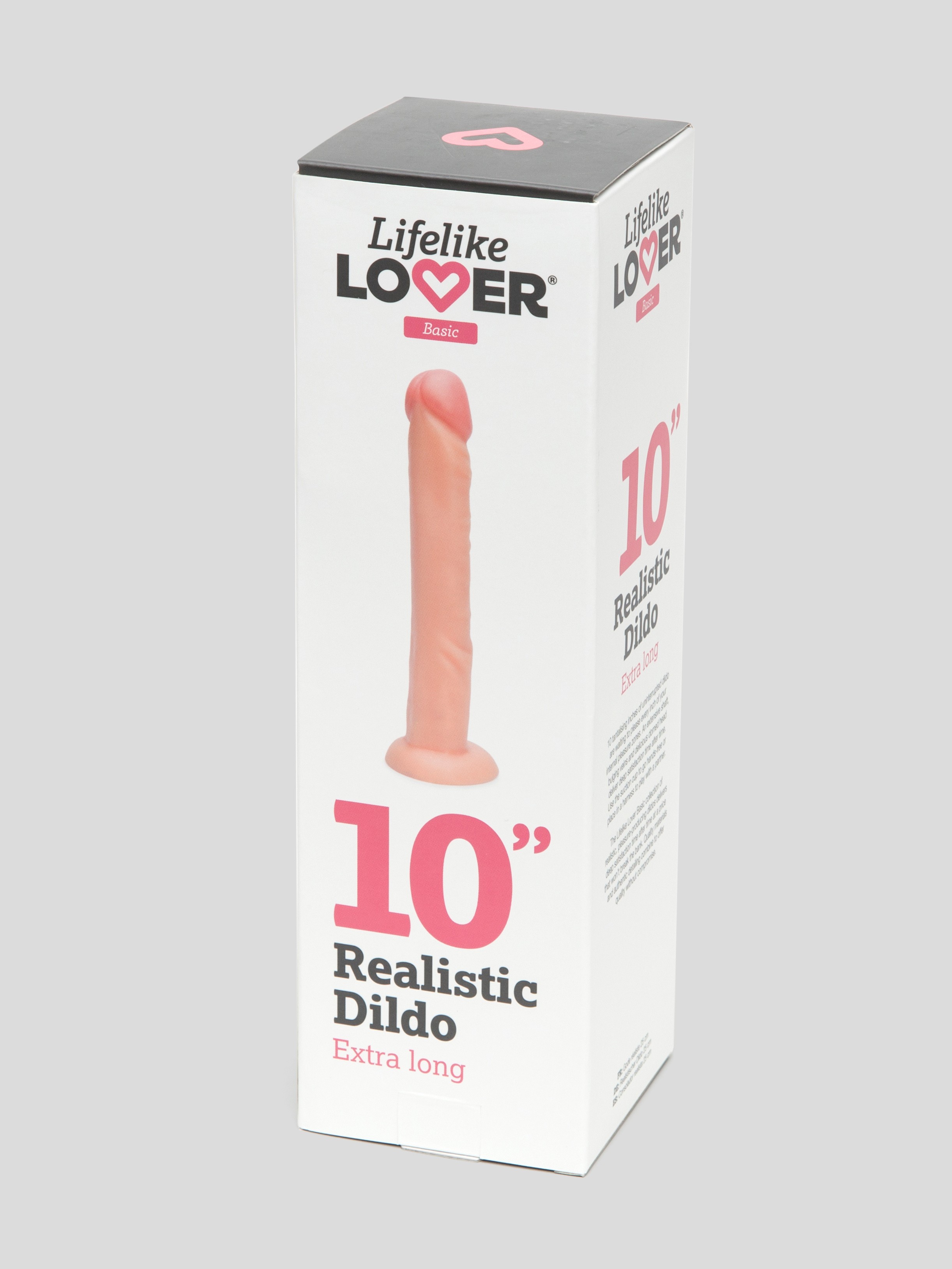 Lifelike Lover Basic Realistic Suction Cup Dildo 10 Inch, Flesh Pink, hi-res