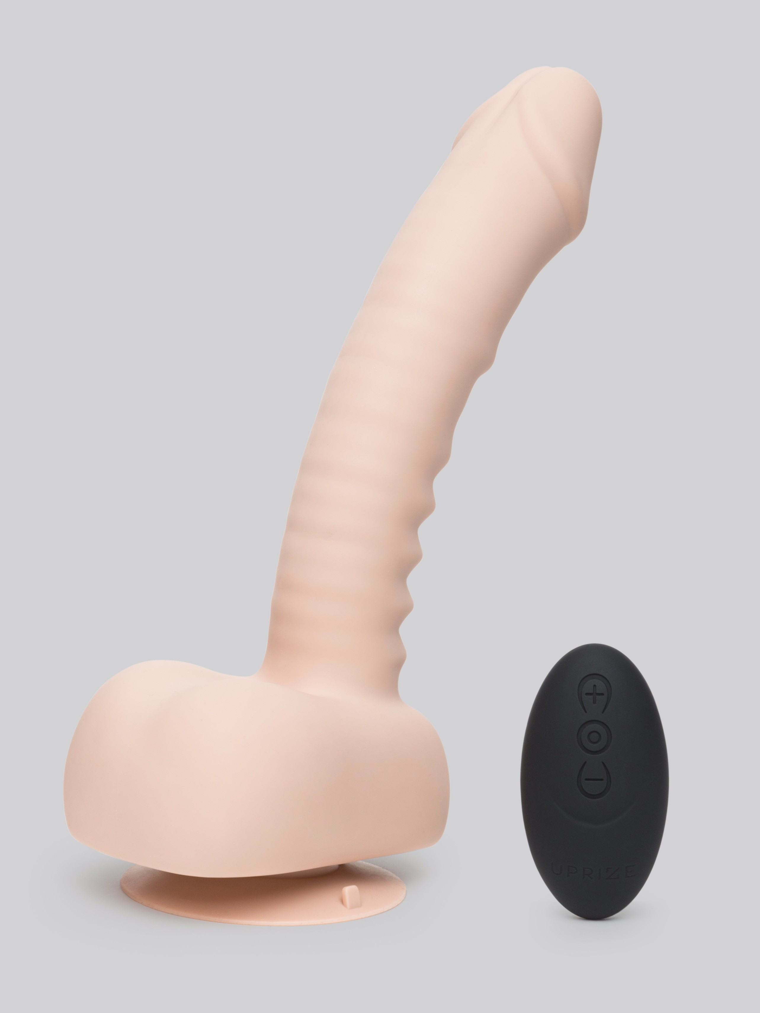 UPRIZE Remote Control Erecting Realistic Dildo Vibrator 8 Inch, Flesh Pink, hi-res
