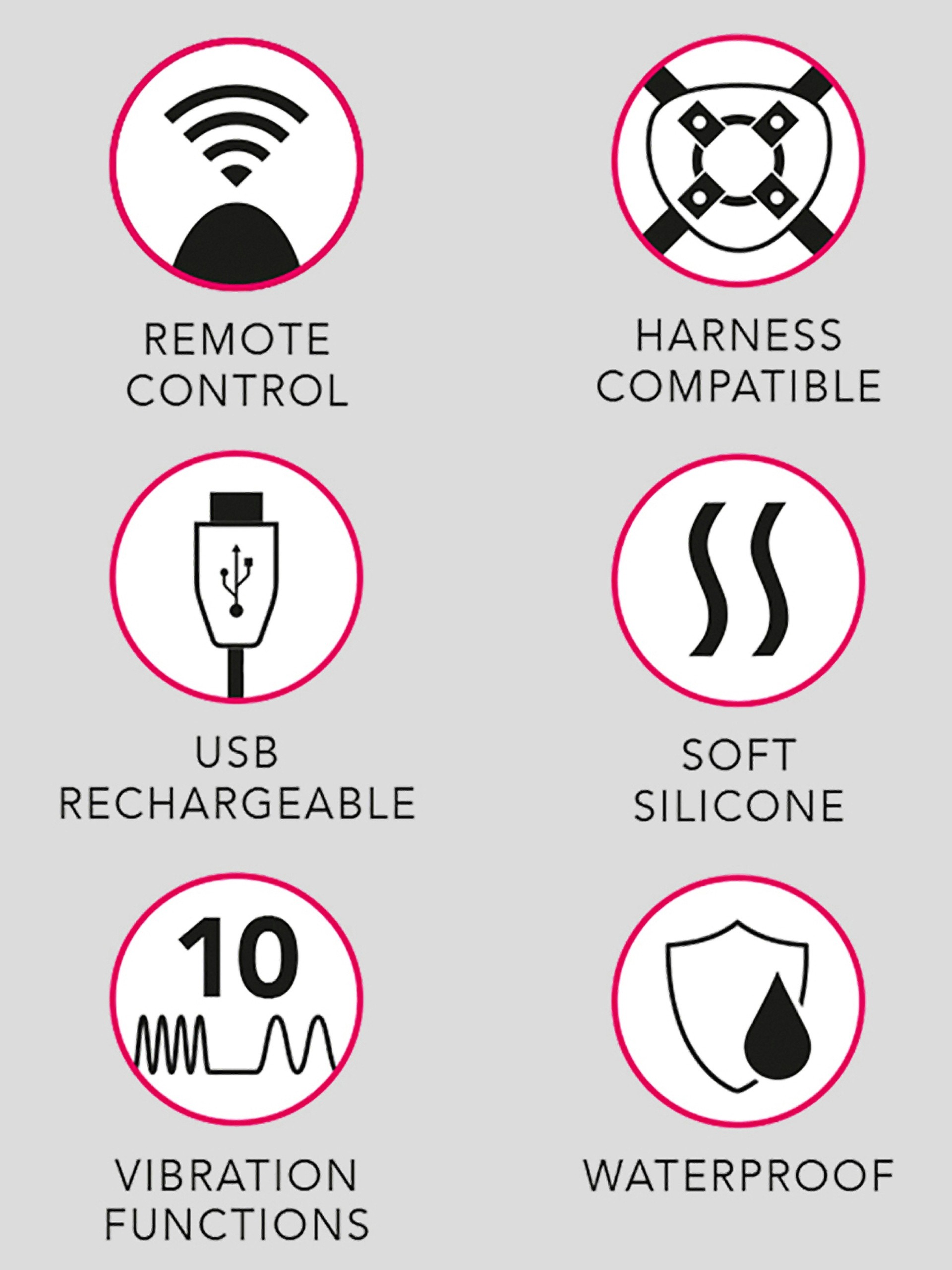 UPRIZE Remote Control Erecting Realistic Dildo Vibrator 8 Inch, Flesh Pink, hi-res