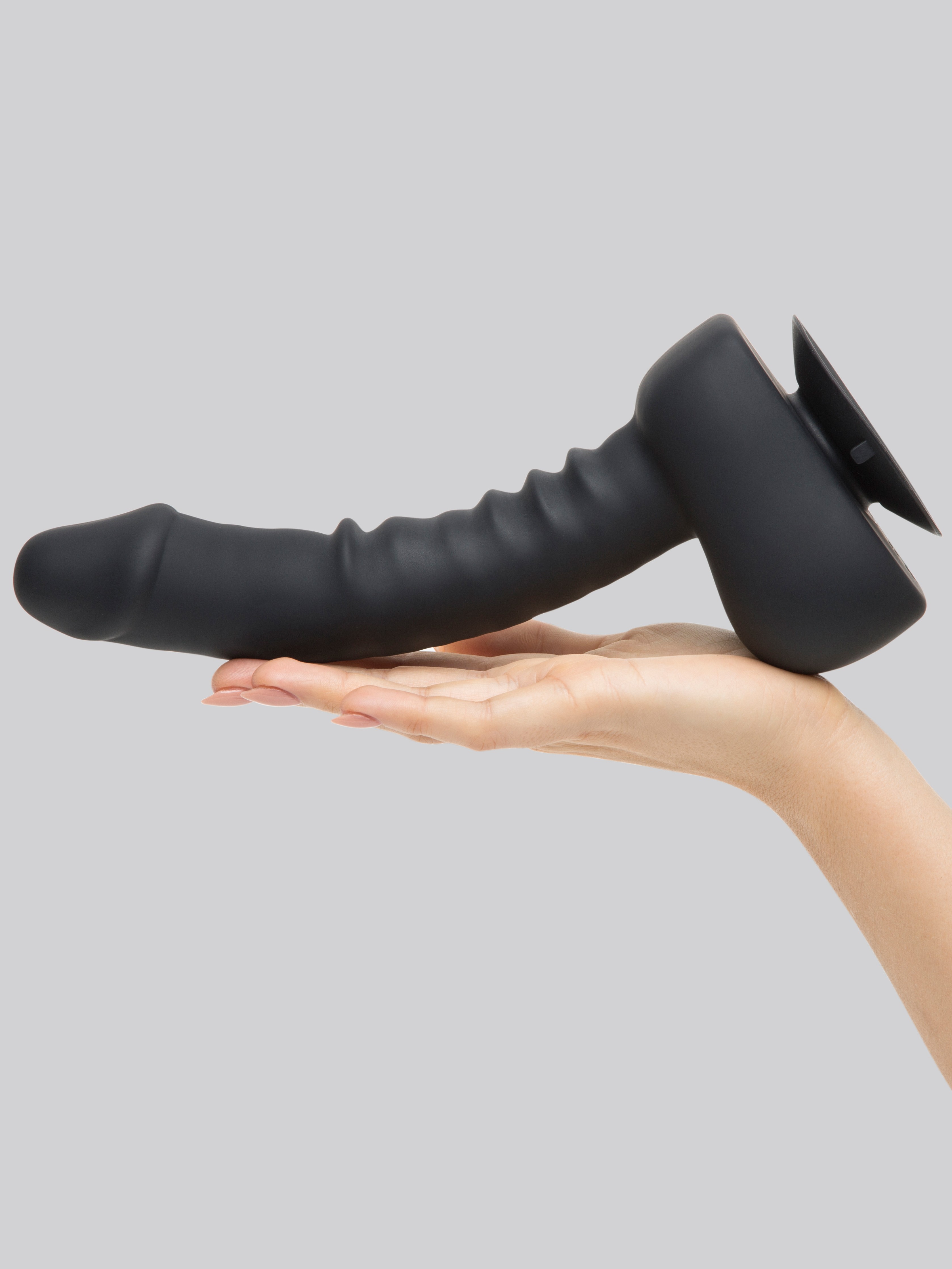 UPRIZE Remote Control Black Erecting Realistic Dildo Vibrator 8 Inch, Black, hi-res