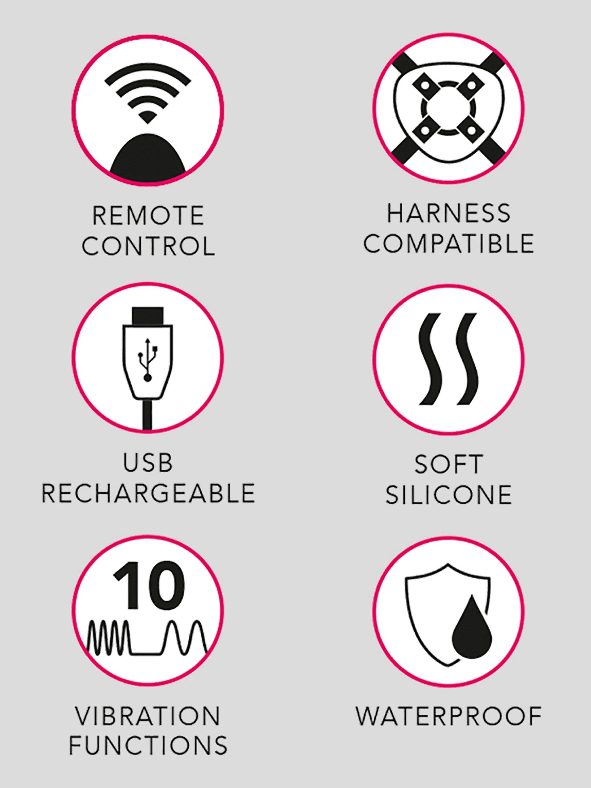 UPRIZE Remote Control Black Erecting Realistic Dildo Vibrator 8 Inch, Black, hi-res