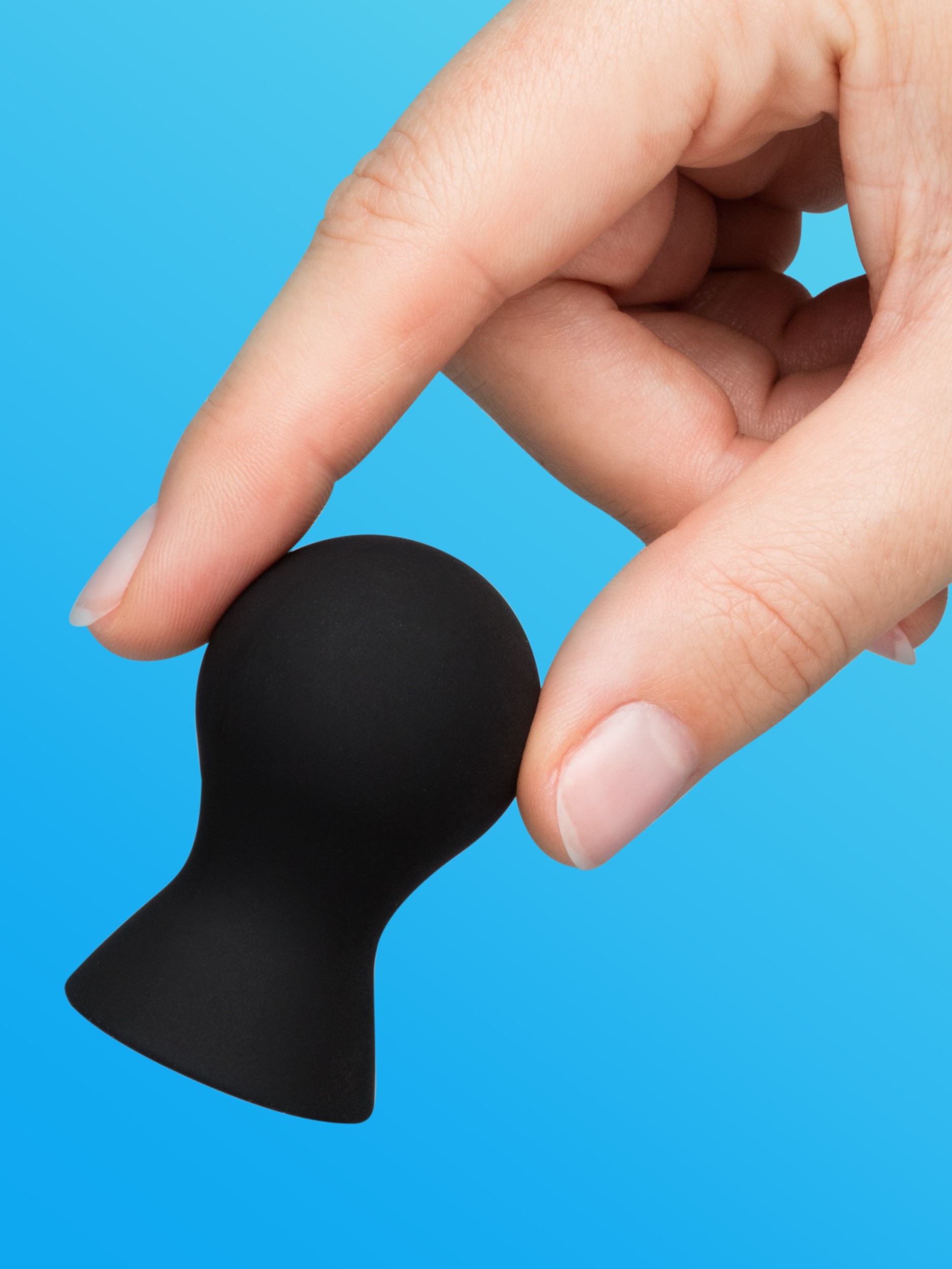 Lovehoney Perfect Pair Silicone Nipple Suckers, Black, hi-res