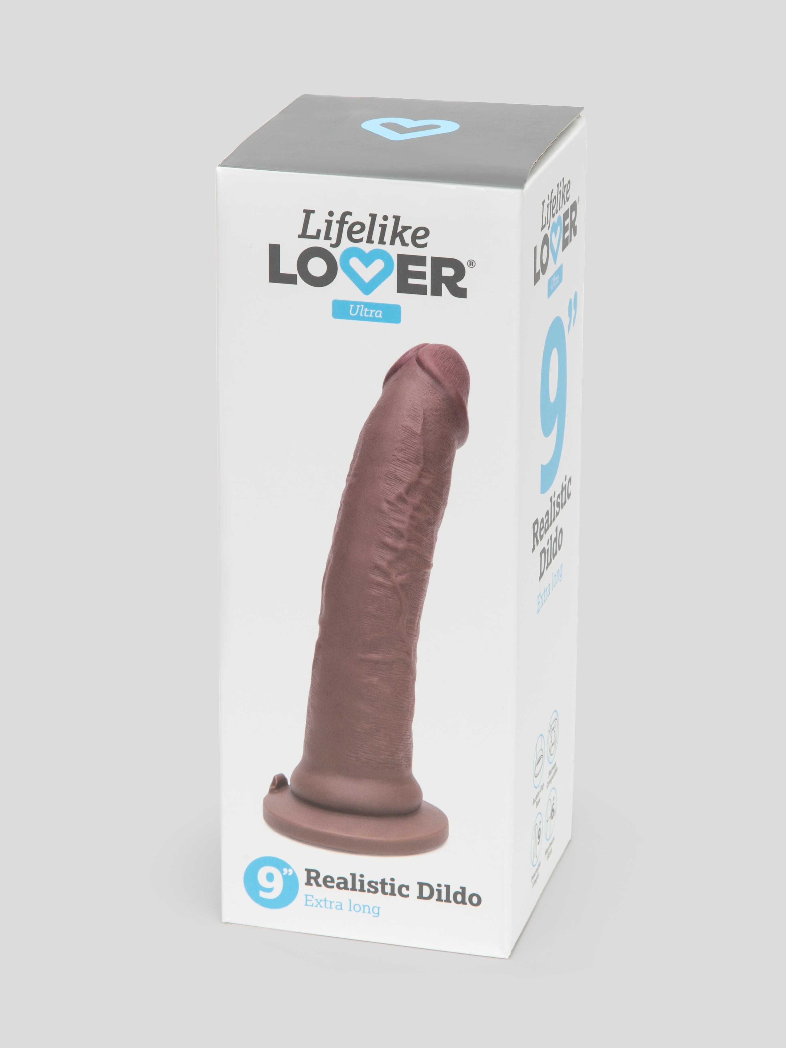 Lifelike Lover Ultra Realistic Suction Cup Dildo 9 Inch, Flesh Brown, hi-res