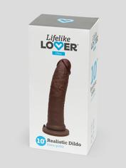 Lifelike Lover Ultra Realistic Extra Girthy Dildo 10 Inch, Flesh Brown, hi-res