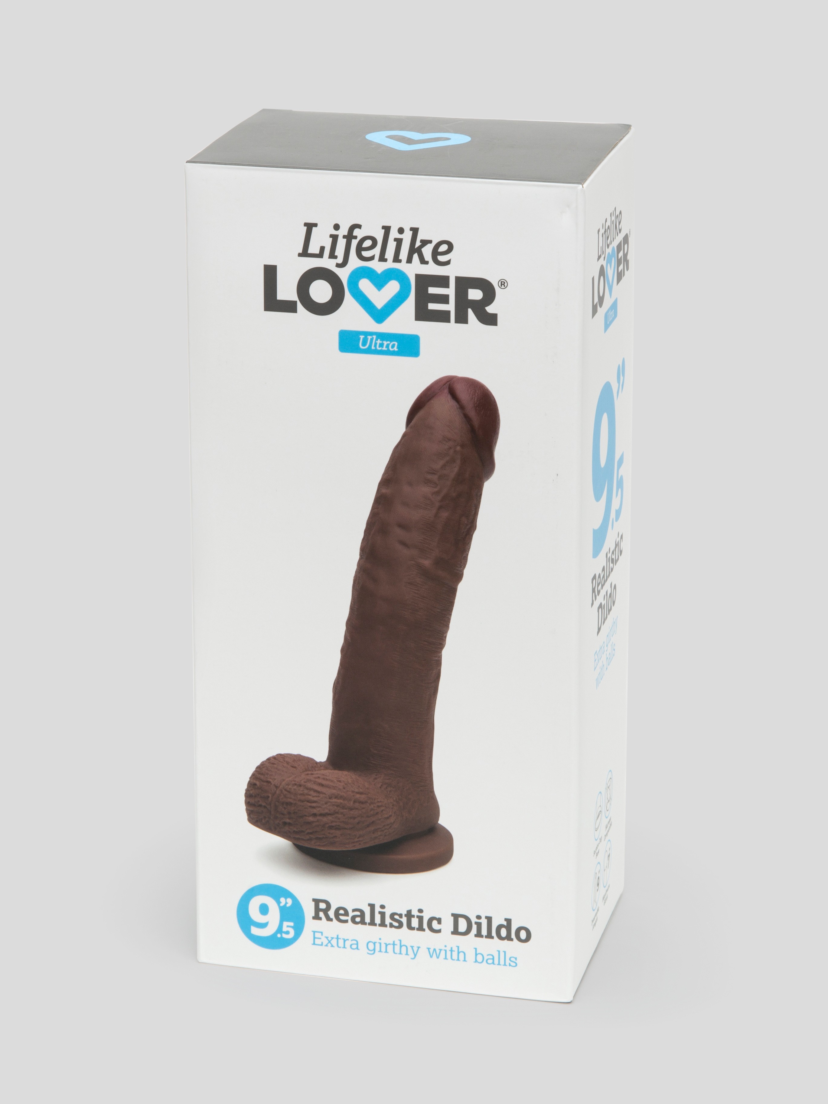 Lifelike Lover Ultra Realistic Ballsy Dildo 9.5 Inch, Flesh Brown, hi-res