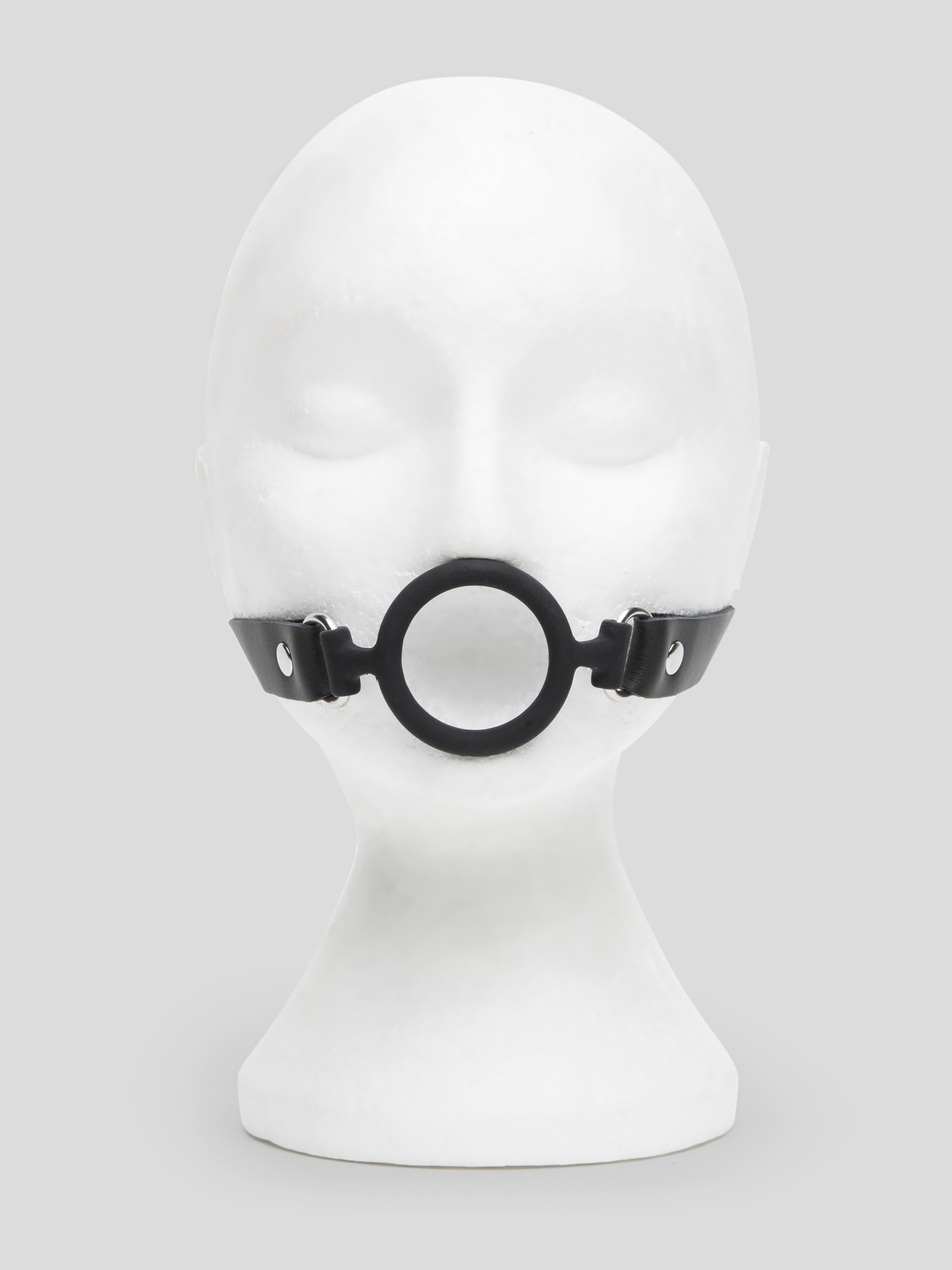 Bondage Boutique Silicone O-Ring Gag 1.5-Inches Diameter, Black, hi-res