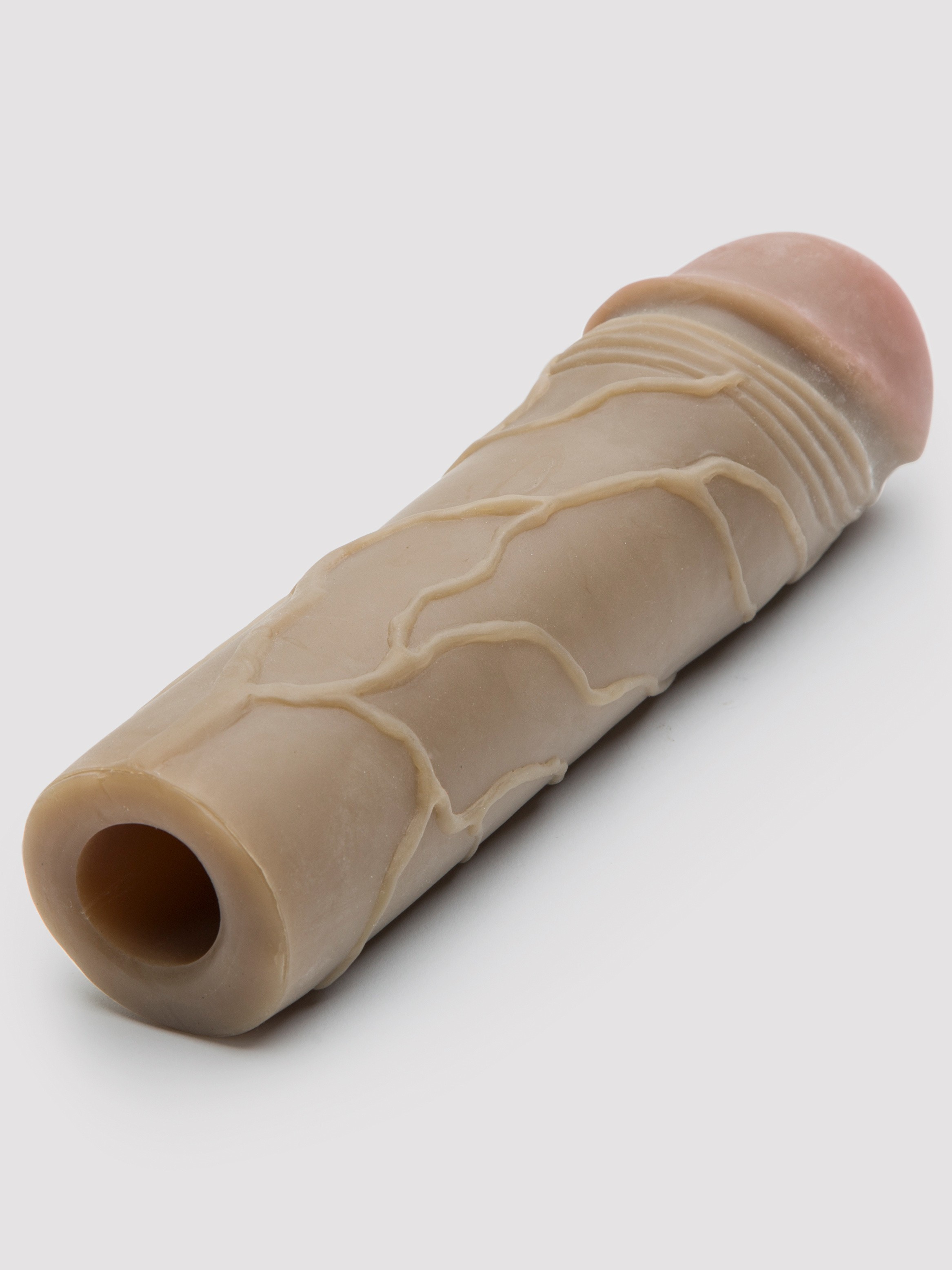 Fantasy X-Tensions Extra Girthy 2 Extra Inches Realistic Penis Extender, Flesh Brown, hi-res