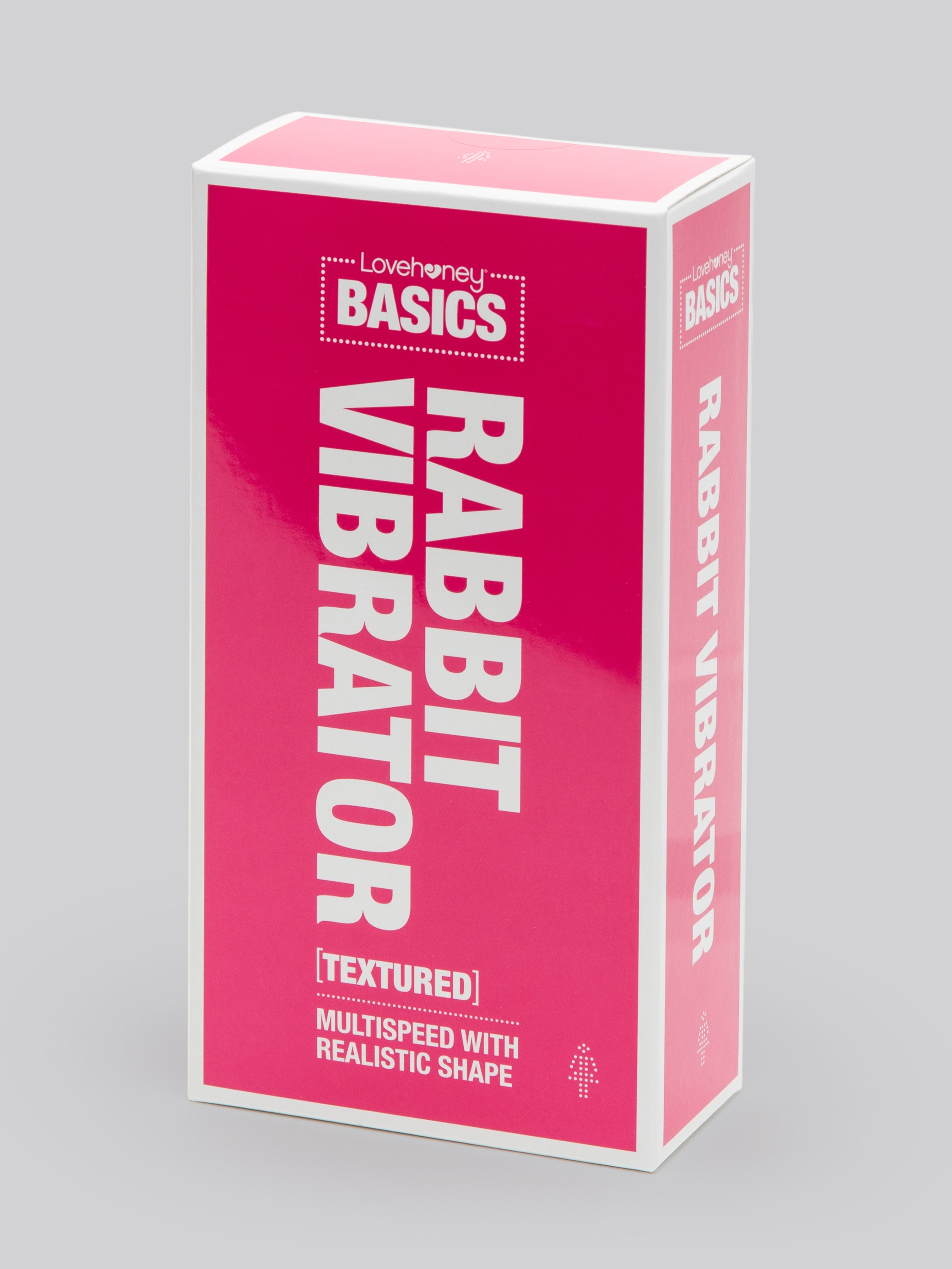 BASICS Textured Rabbit Vibrator, Pink, hi-res