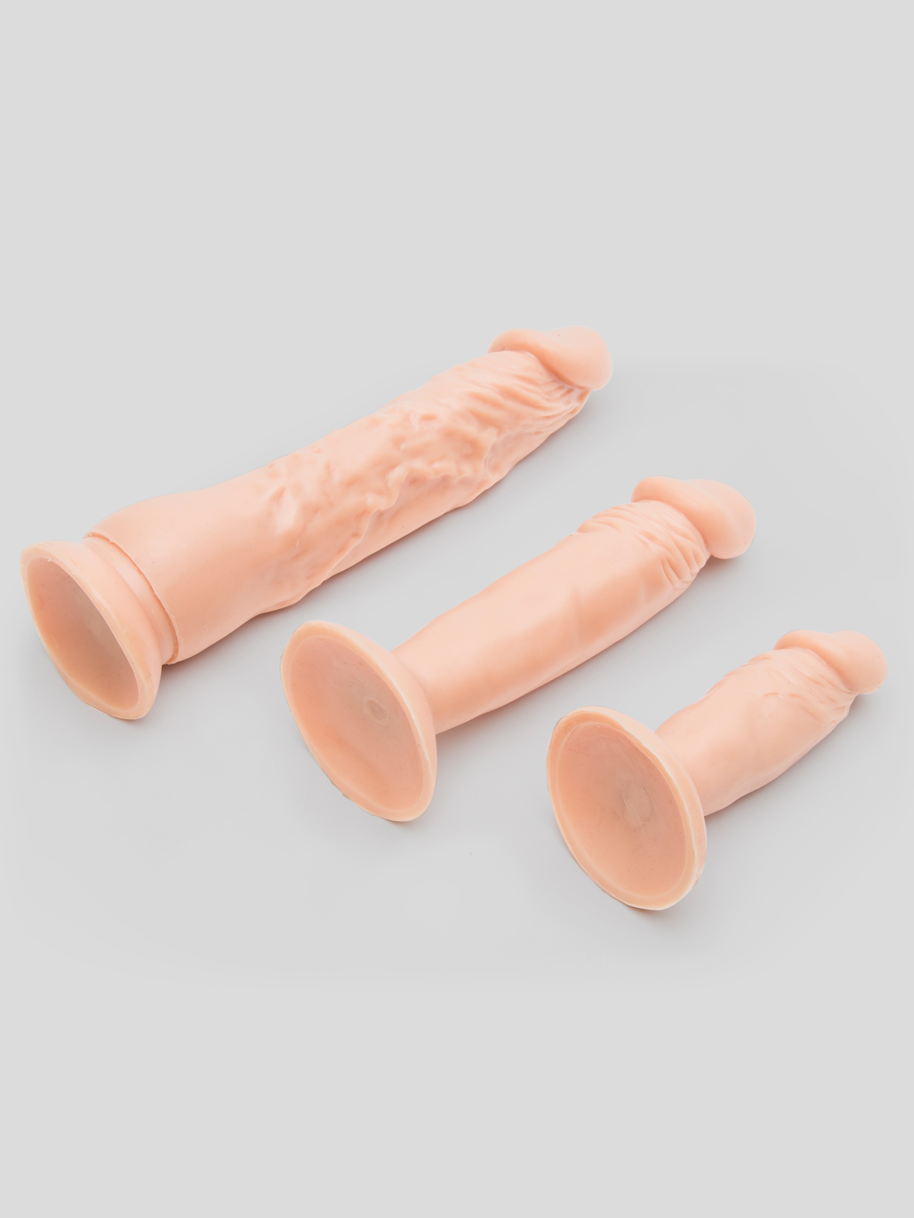 Realistic Suction Cup Dildo Anal Training Set, Flesh Pink, hi-res