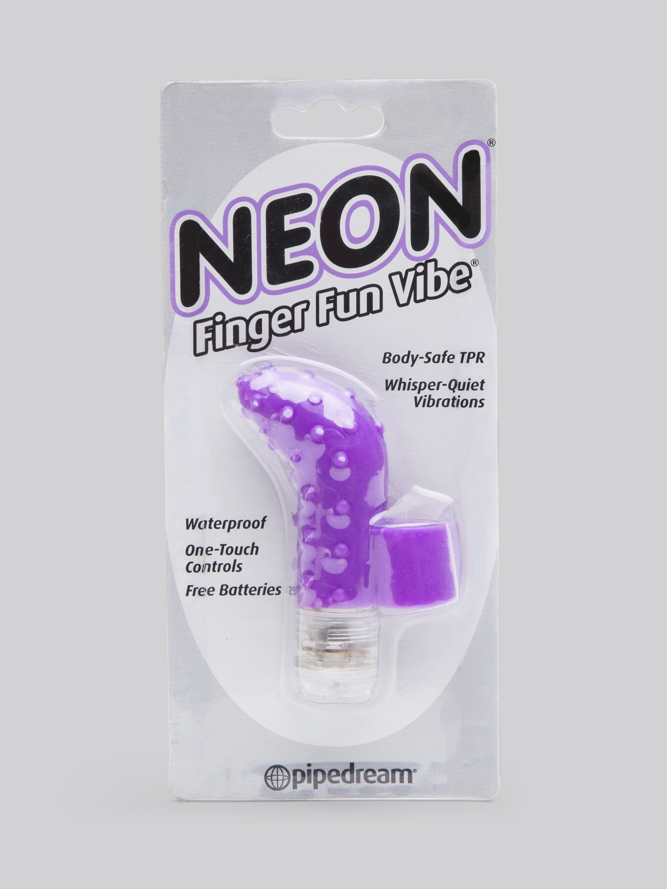 Neon Finger Fun Powerful Finger Vibrator, Purple, hi-res