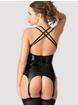 Easy-On Latex Basque with Garters, Black, hi-res