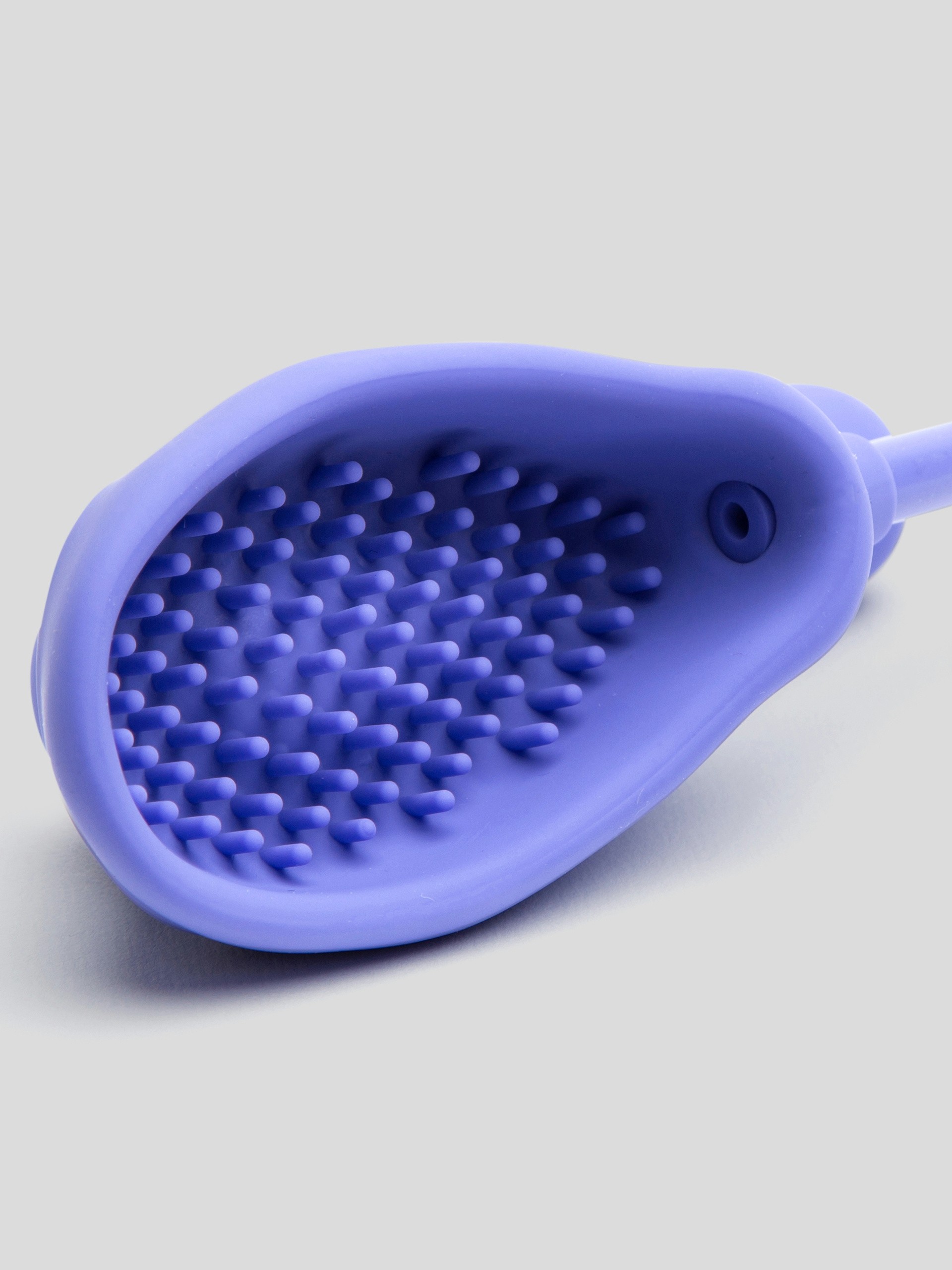 Vibrating Silicone Pussy Pump with Teasing Ticklers, Purple, hi-res