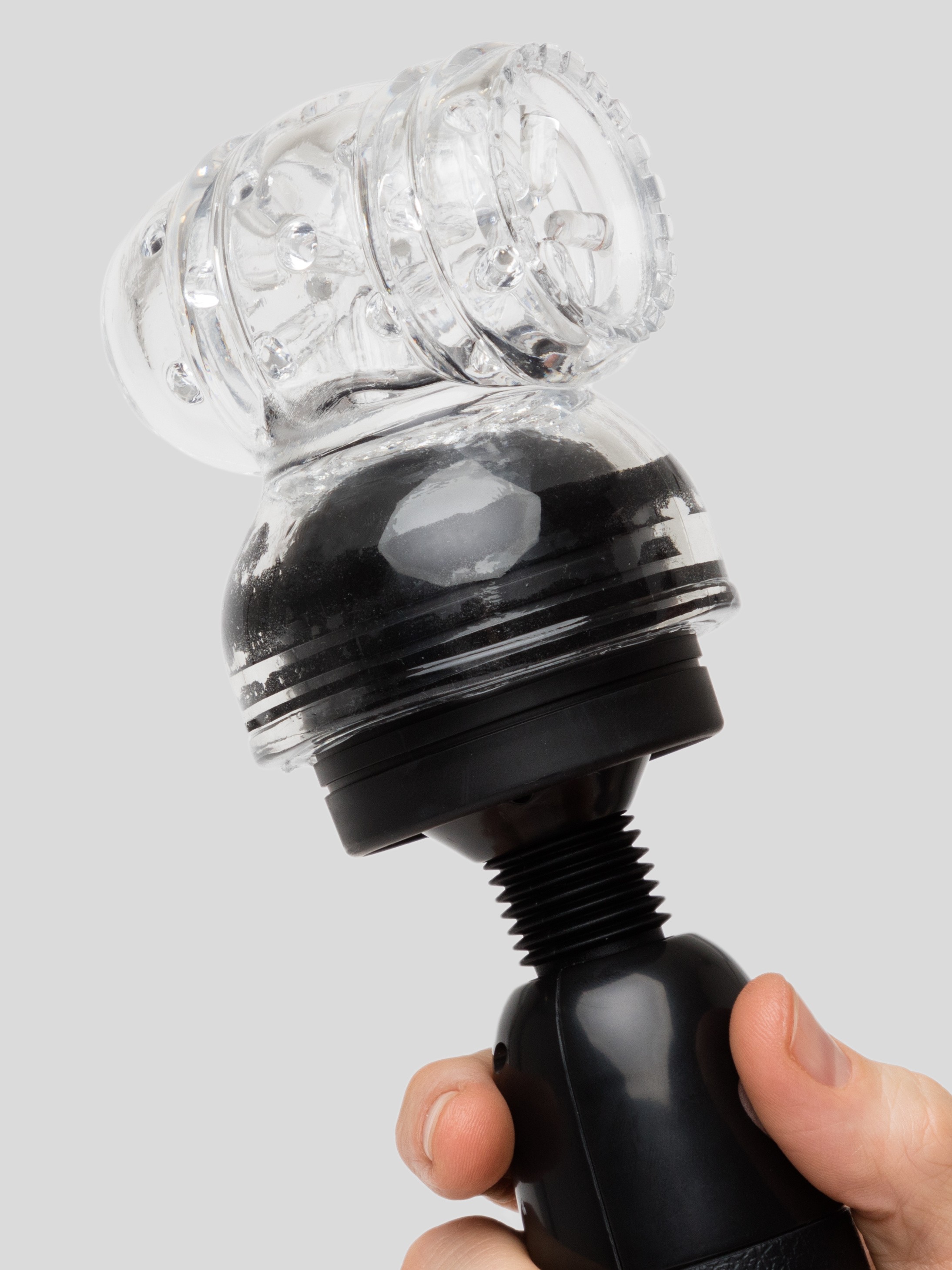 Doc Johnson Head Teaser Male Masturbator Wand Attachment, Clear, hi-res