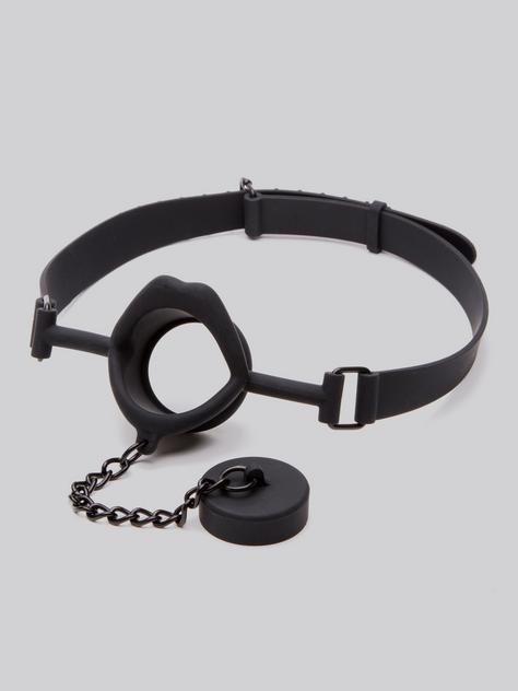 Scandal Silicone Stopper O-Ring Gag 2-Inches Diameter, Black, hi-res
