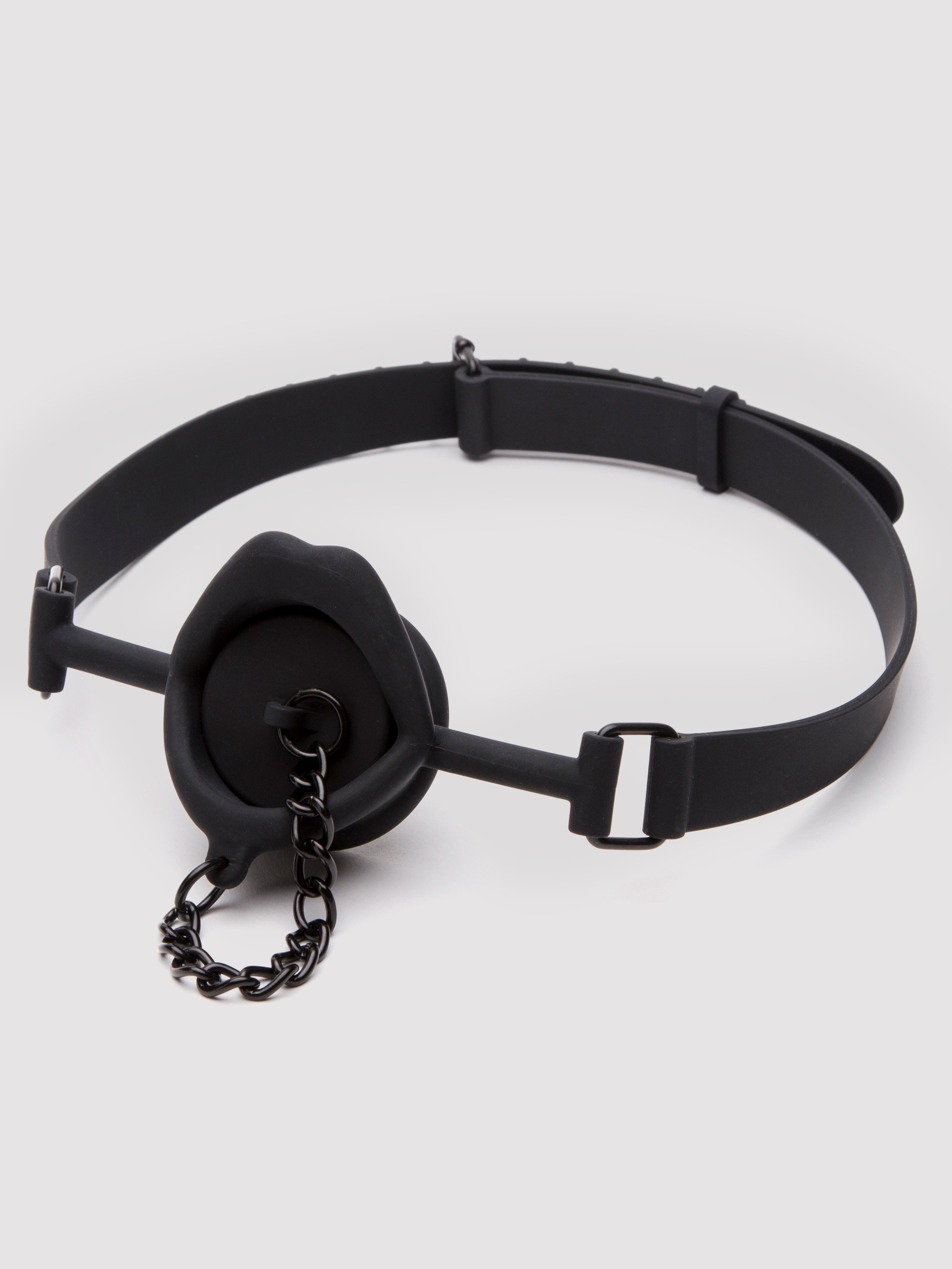 Scandal Silicone Stopper O-Ring Gag 2-Inches Diameter, Black, hi-res