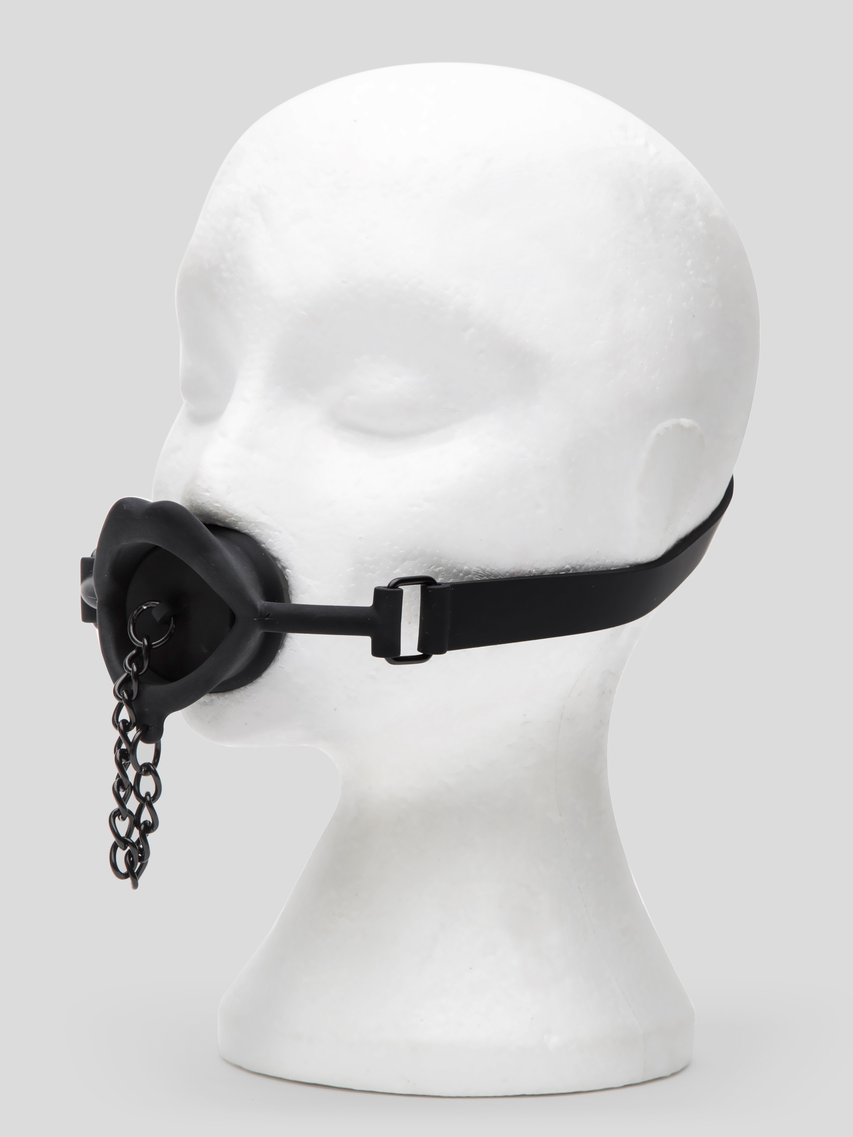 Scandal Silicone Stopper O-Ring Gag 2-Inches Diameter, Black, hi-res