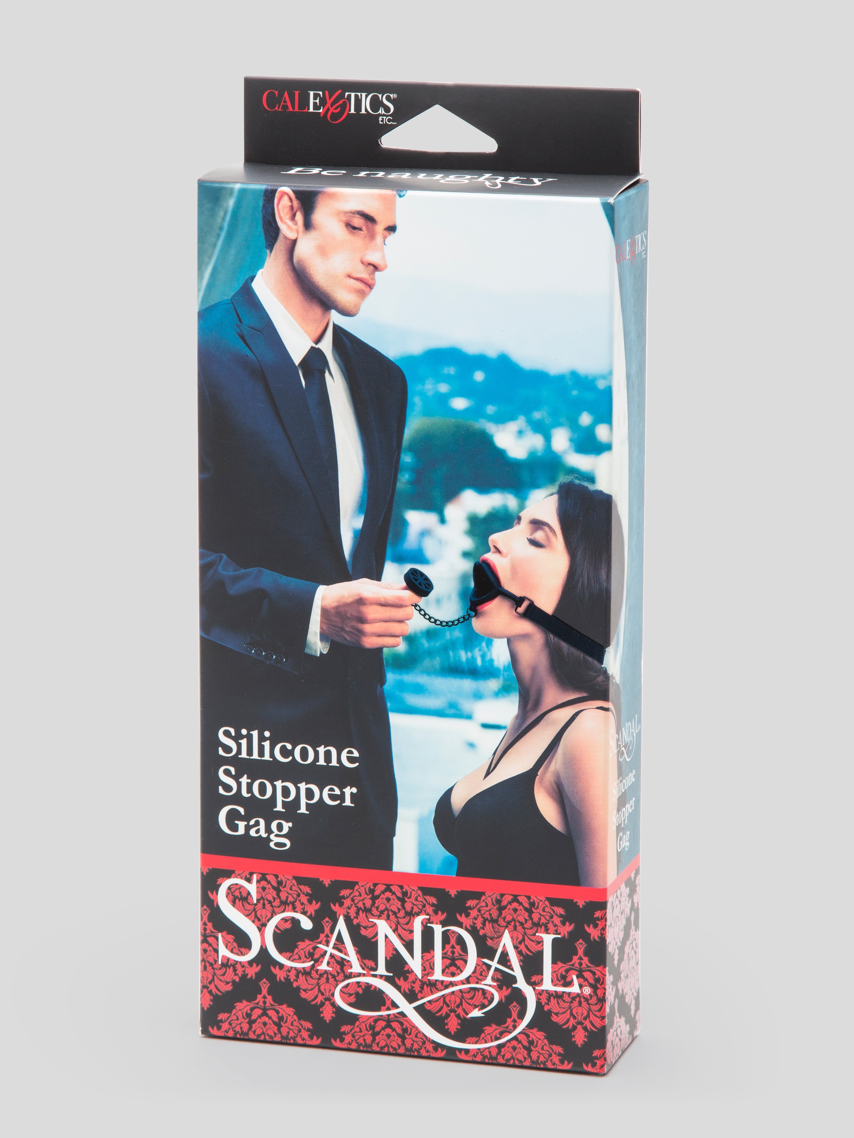 Scandal Silicone Stopper O-Ring Gag 2-Inches Diameter, Black, hi-res