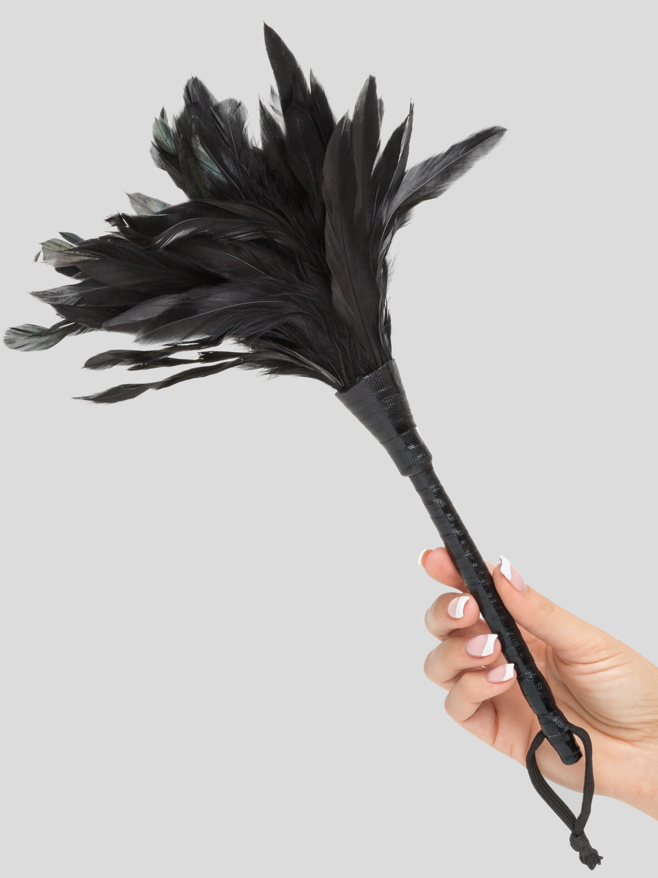 Fetish Fantasy Frisky Black Feather Tickler, Black, hi-res