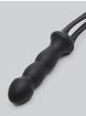Doc Johnson Silicone Flogger Whip with Dildo Handle, Black, hi-res