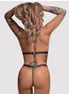 Exposed Lust Crotchless Open Cup Strappy Body, Black, hi-res