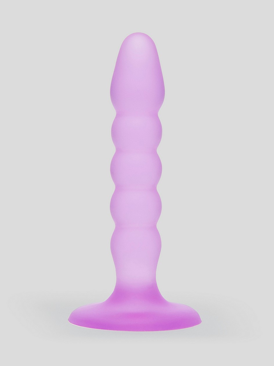 BASICS Ribbed Anal Starter Dildo 5 Inch, Purple, hi-res