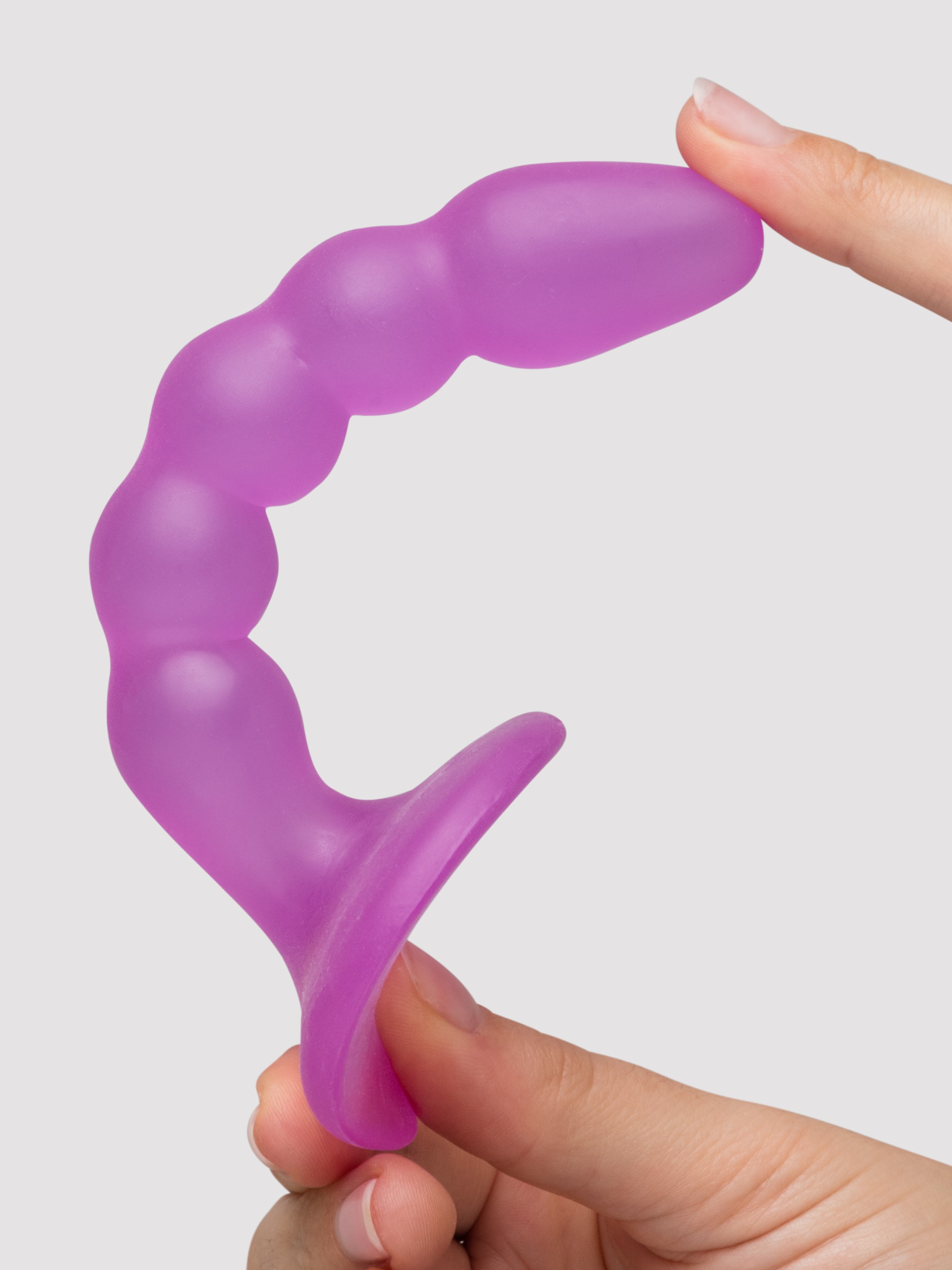 BASICS Ribbed Anal Starter Dildo 5 Inch, Purple, hi-res