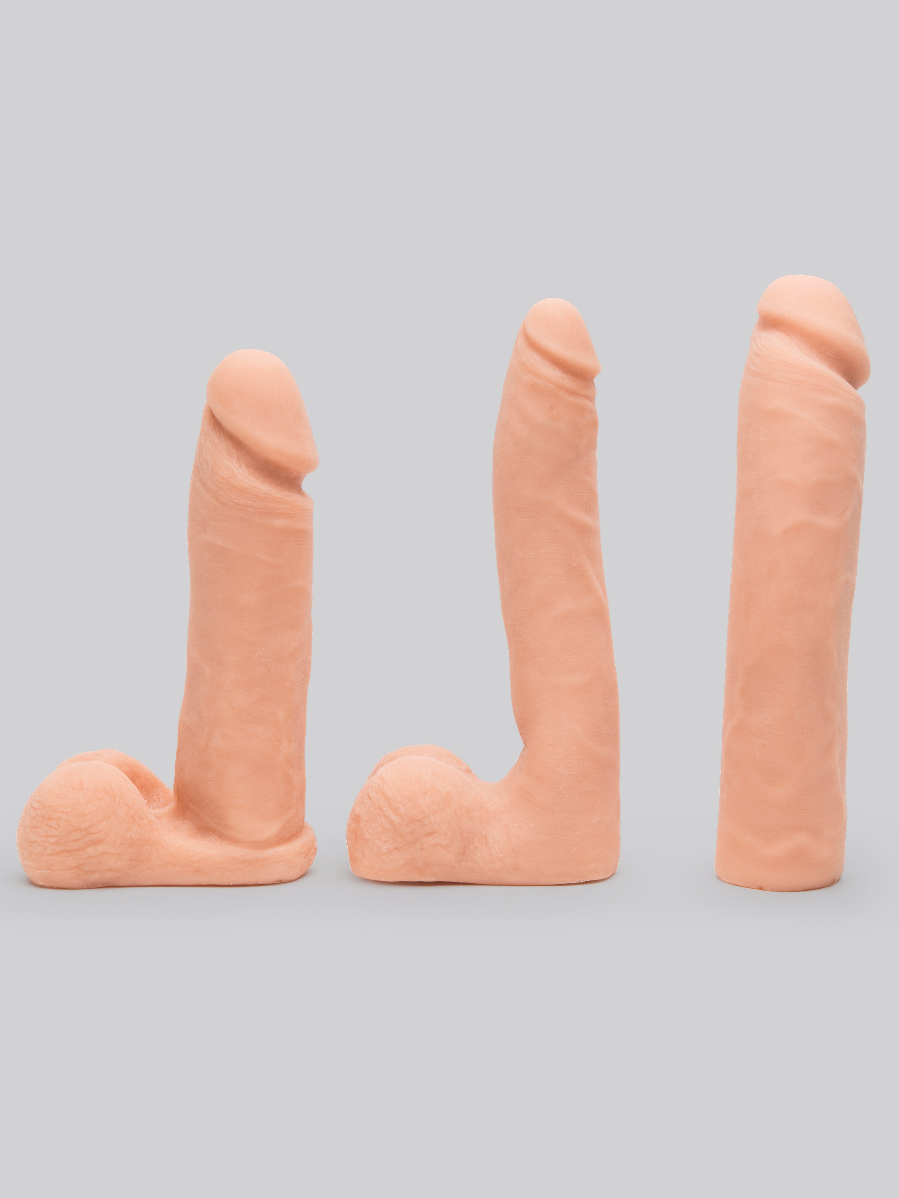 Doc Johnson Vac-U-Lock Realistic Feel Advanced Strap-On Dildo Set, Flesh Pink, hi-res