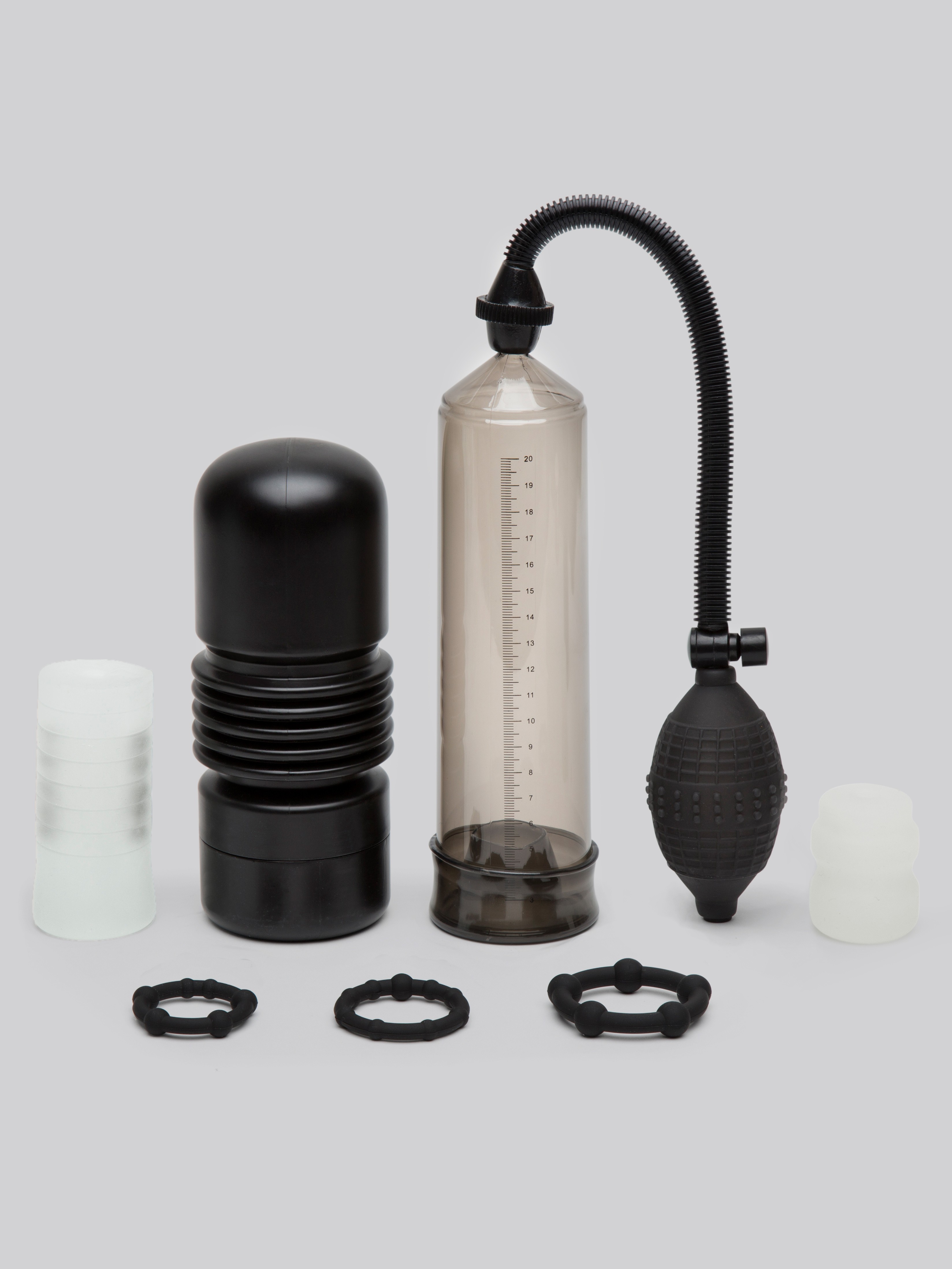 Lovehoney Solo Pleasure Male Sex Toy Kit (7 Piece), Black, hi-res