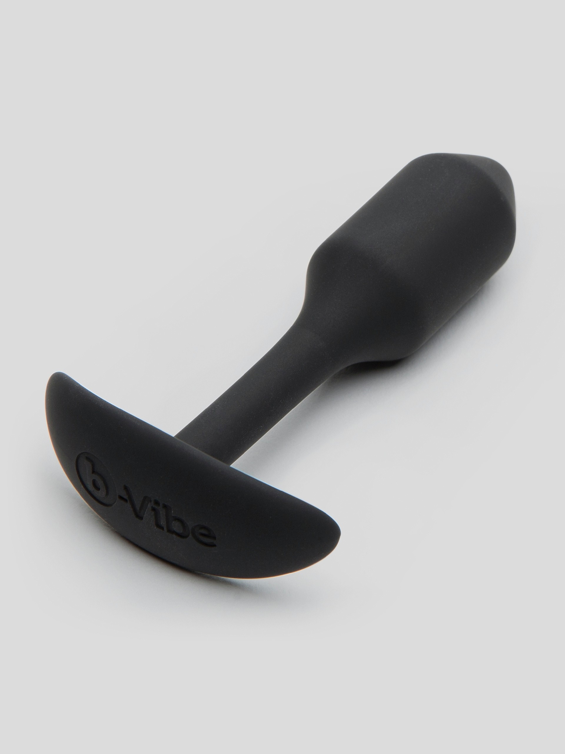 b-Vibe Snug Plug 1 Beginner Weighted Silicone Butt Plug 3 Inch, Black, hi-res