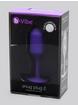 b-Vibe Snug Plug 2 Medium Weighted Silicone Butt Plug 4 Inch, Purple, hi-res