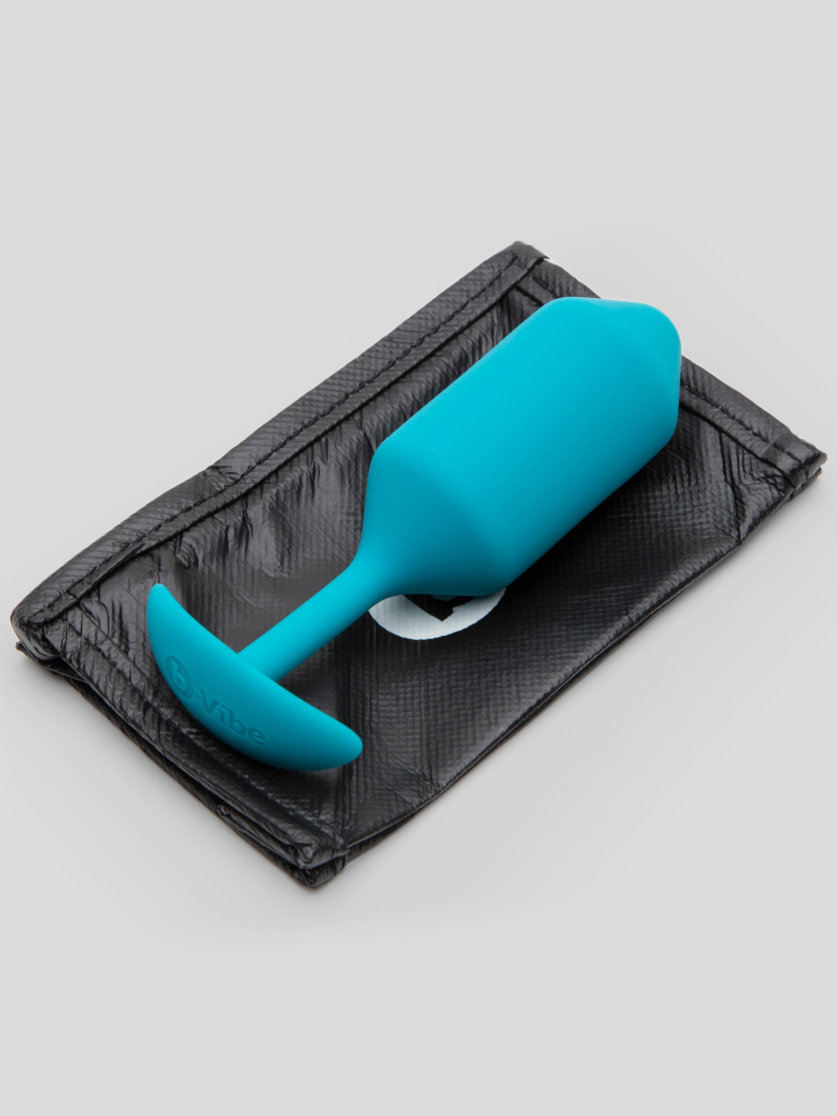 b-Vibe Snug Plug 3 Large Weighted Silicone Butt Plug 4.5 Inch, Blue, hi-res