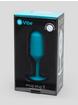 b-Vibe Snug Plug 3 Large Weighted Silicone Butt Plug 4.5 Inch, Blue, hi-res