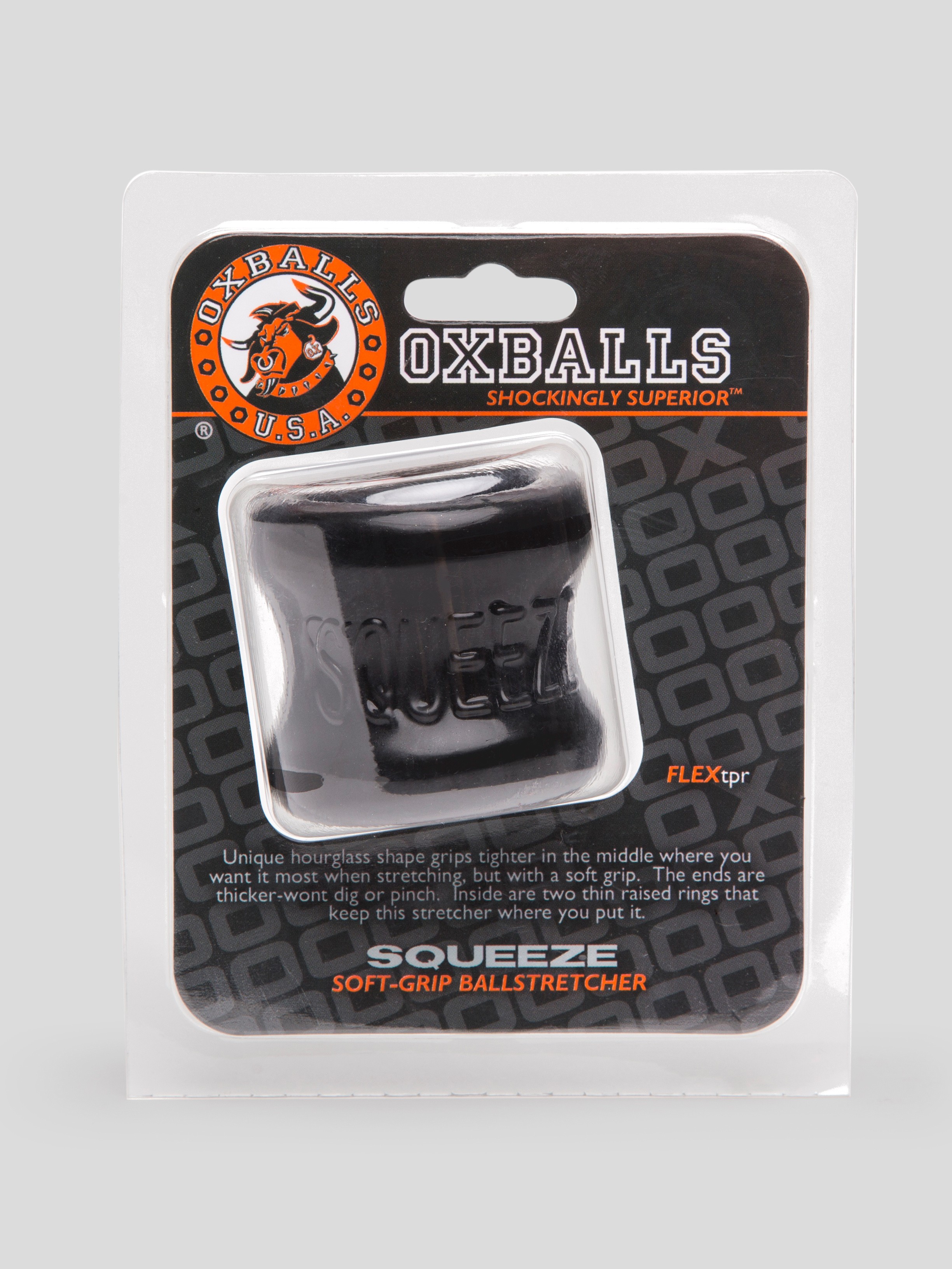 Oxballs Squeeze 2-Inch Ball Stretcher, Black, hi-res