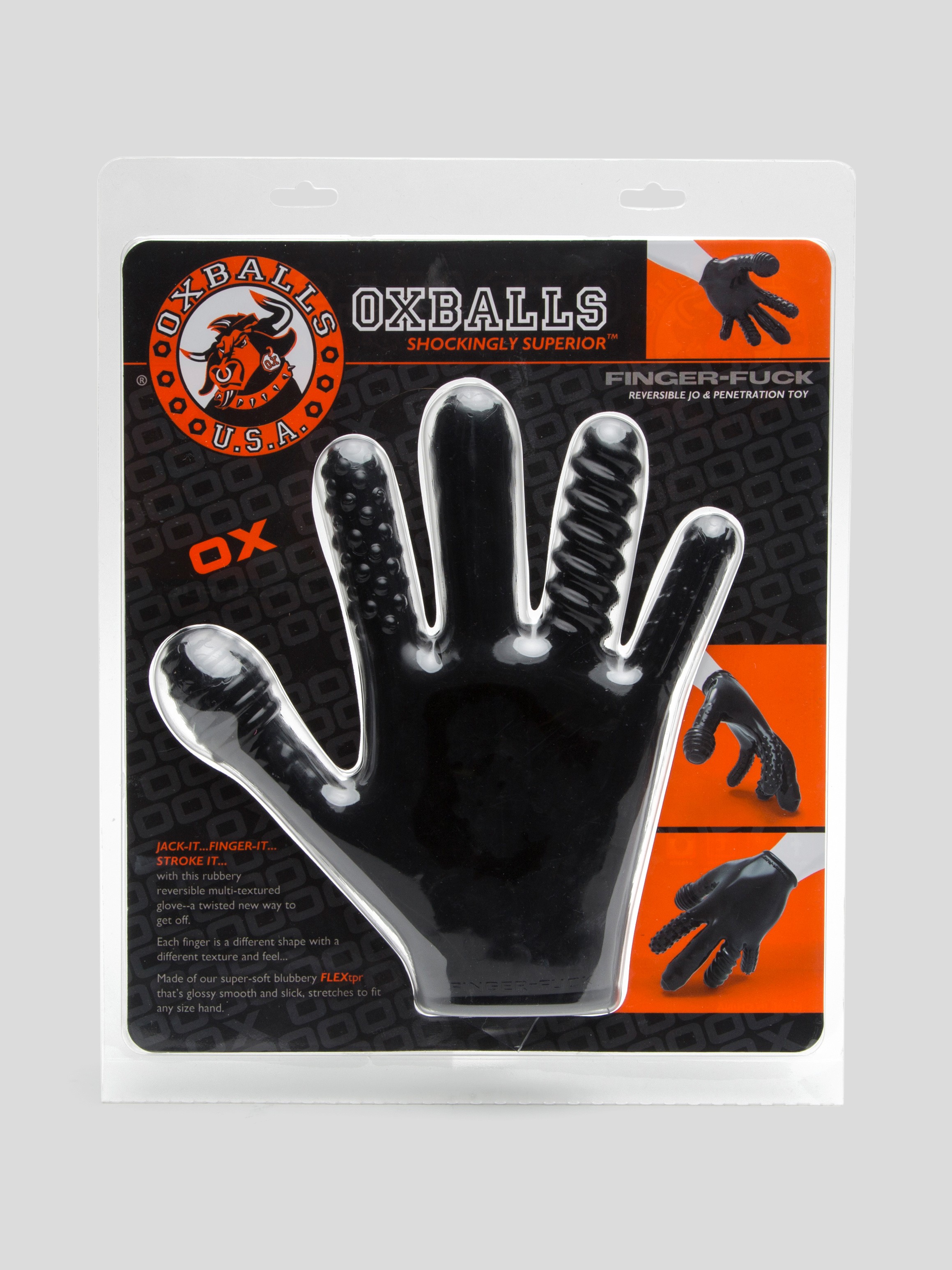 Oxballs Fingers Textured Glove, Black, hi-res