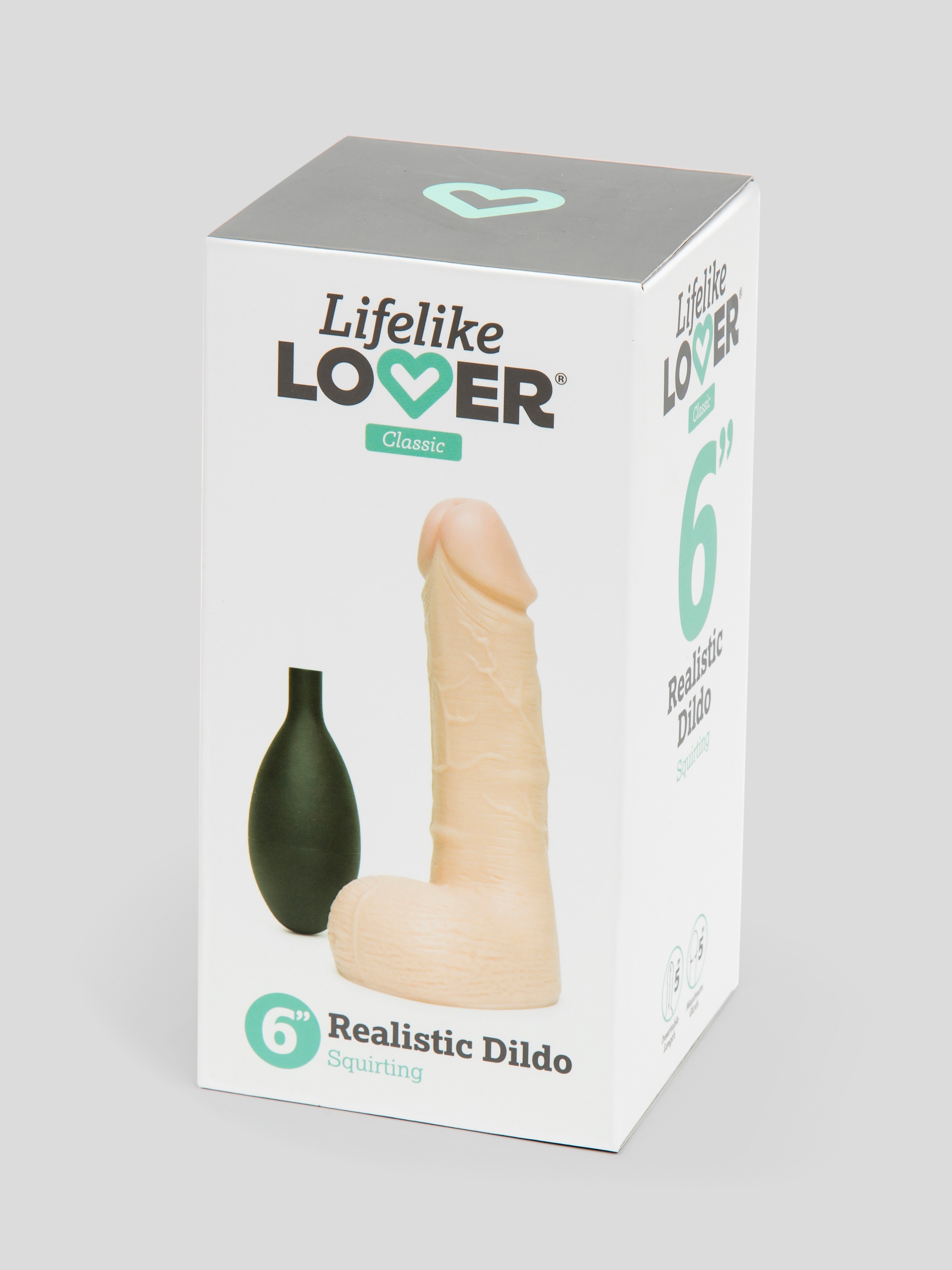 Lifelike Lover Classic Realistic Ejaculating Dildo 6 Inch, Flesh Pink, hi-res
