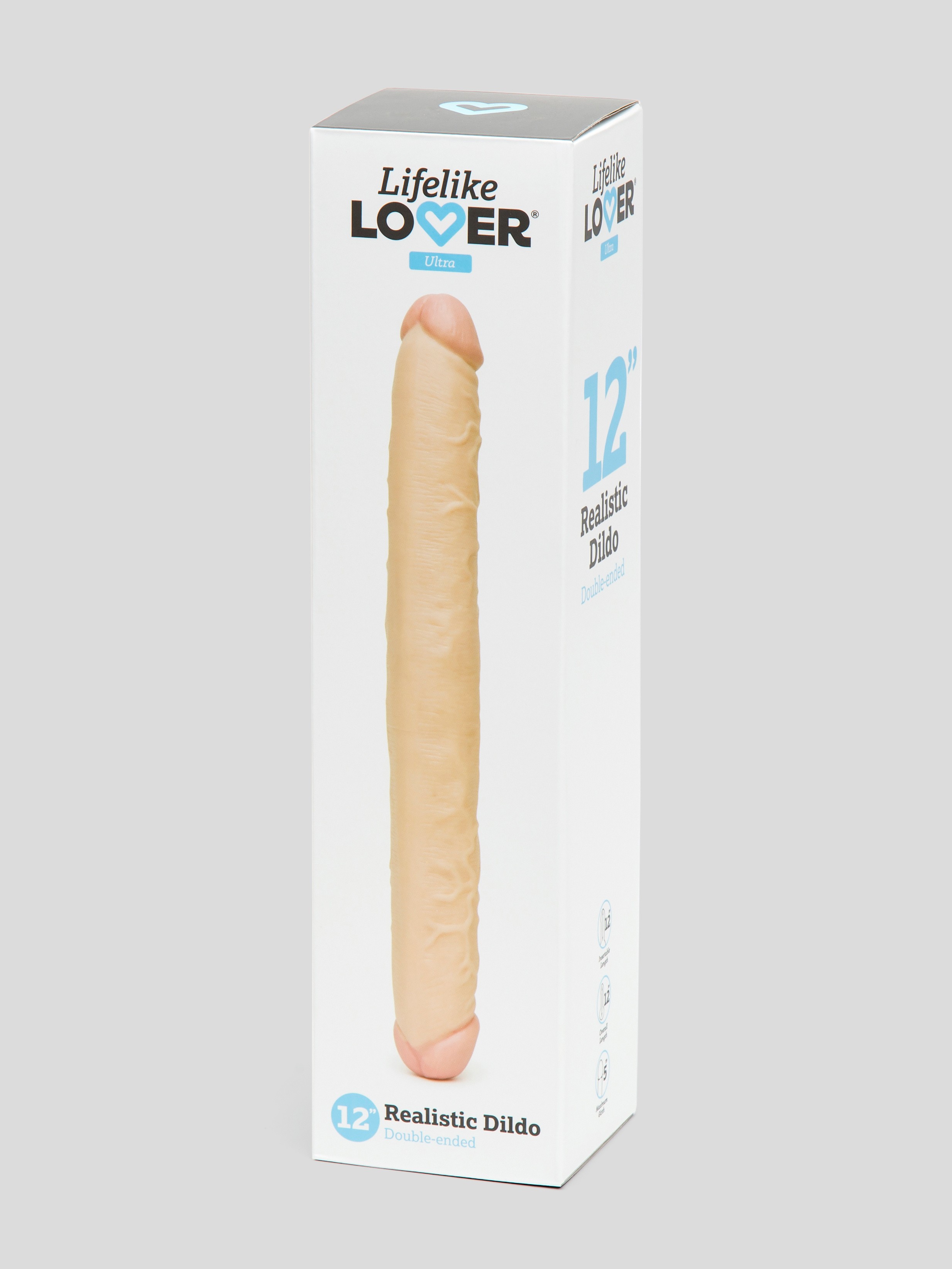 Lifelike Lover Ultra Realistic Double-Ended Dildo 12 Inch, Flesh Pink, hi-res