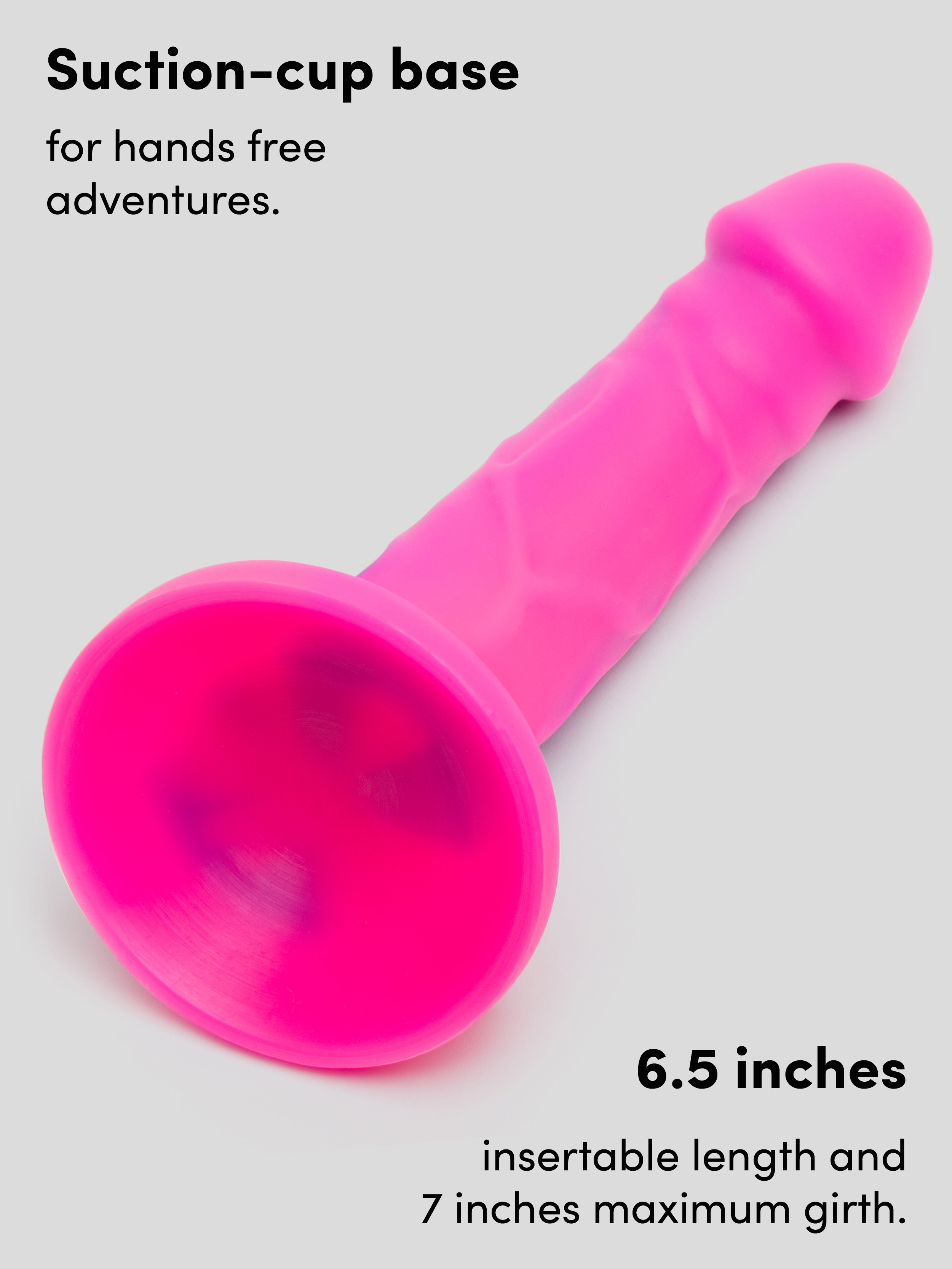 Lifelike Lover Luxe Realistic Multicoloured Silicone Dildo 7 Inch, Pink, hi-res