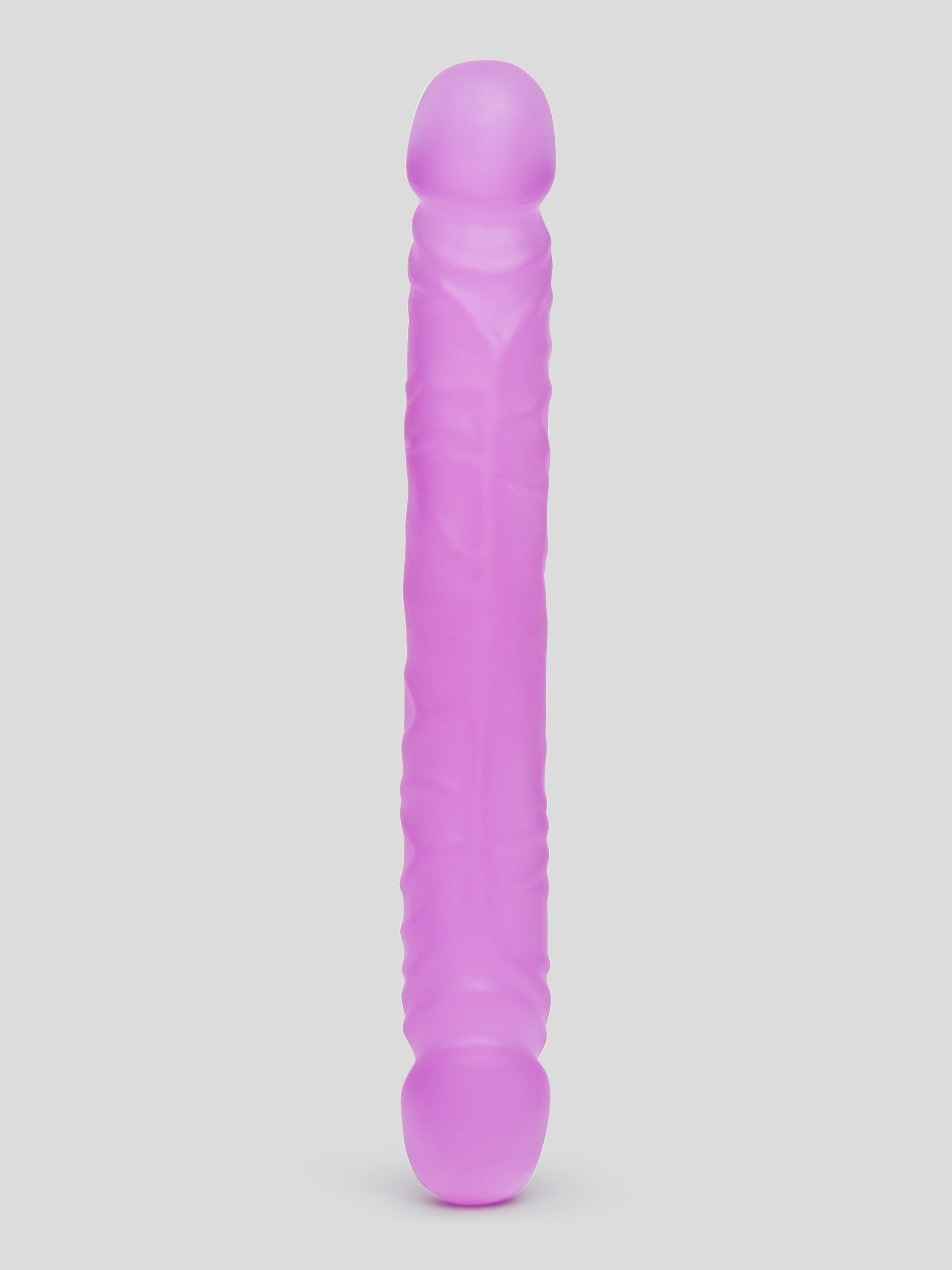 BASICS Double-Ended Dildo 12 Inch, Purple, hi-res