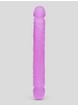 BASICS Double-Ended Dildo 12 Inch, Purple, hi-res