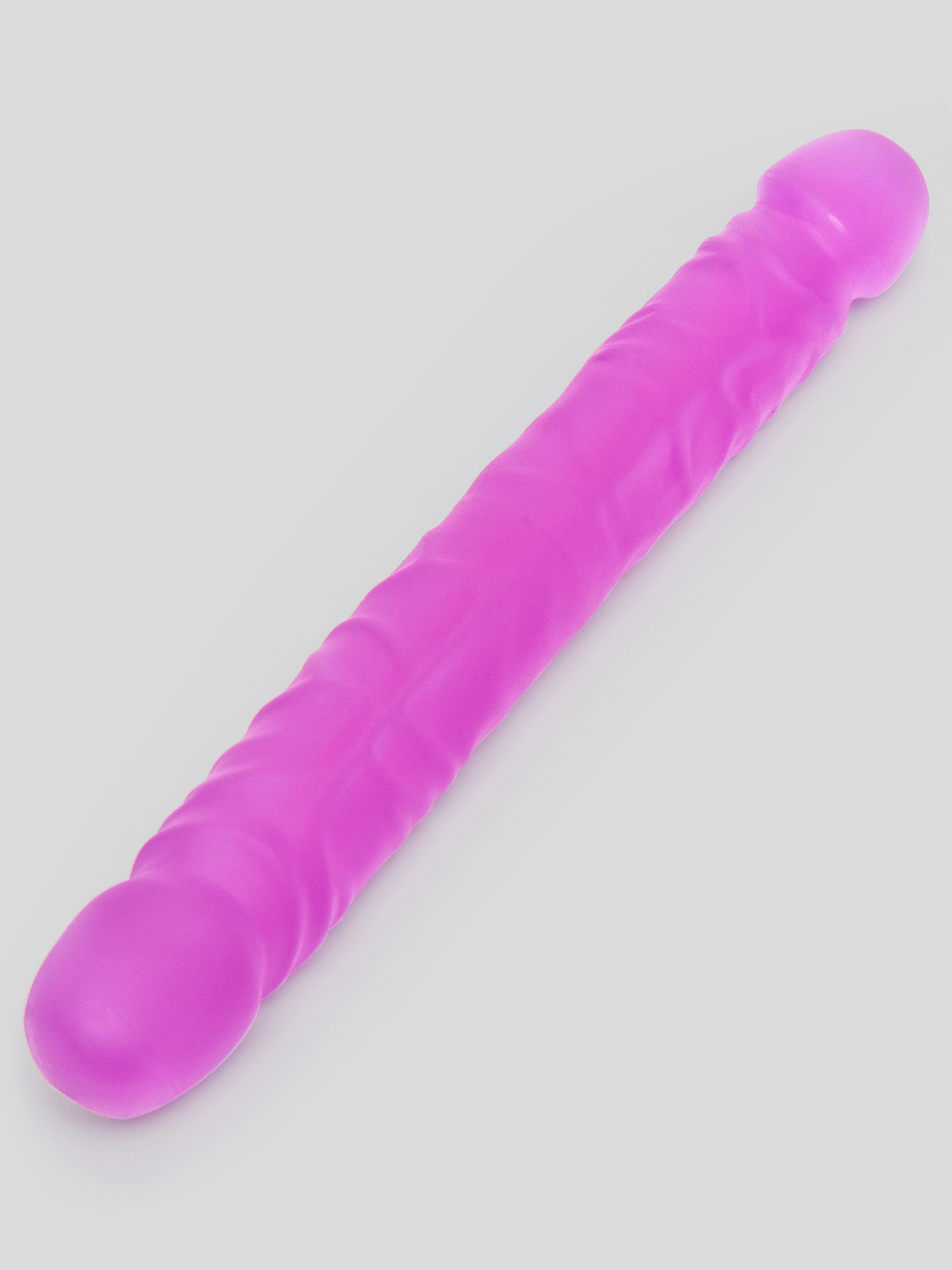 BASICS Double-Ended Dildo 12 Inch, Purple, hi-res
