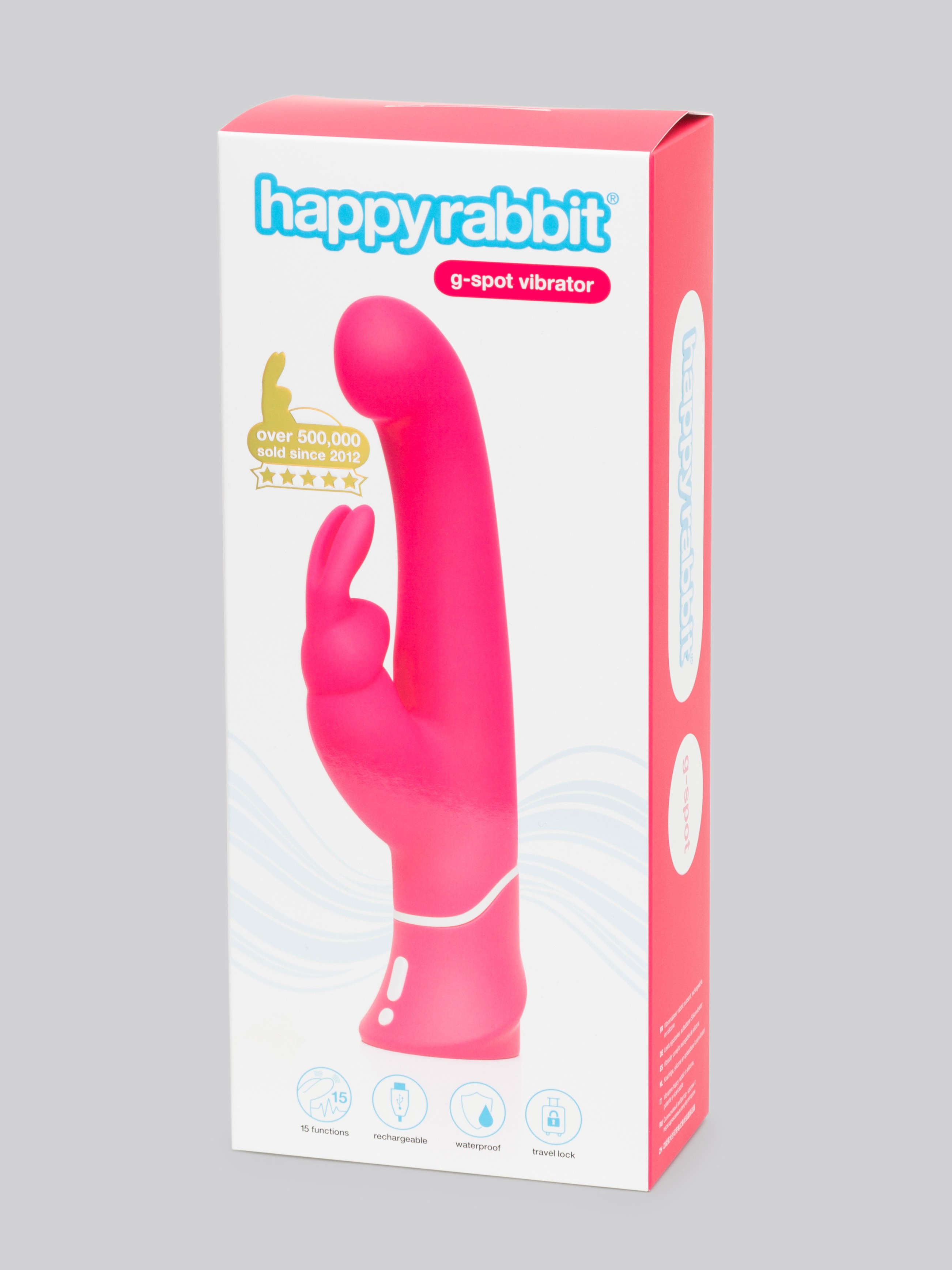 Happy Rabbit G-Spot Rechargeable Rabbit Vibrator, Pink, hi-res